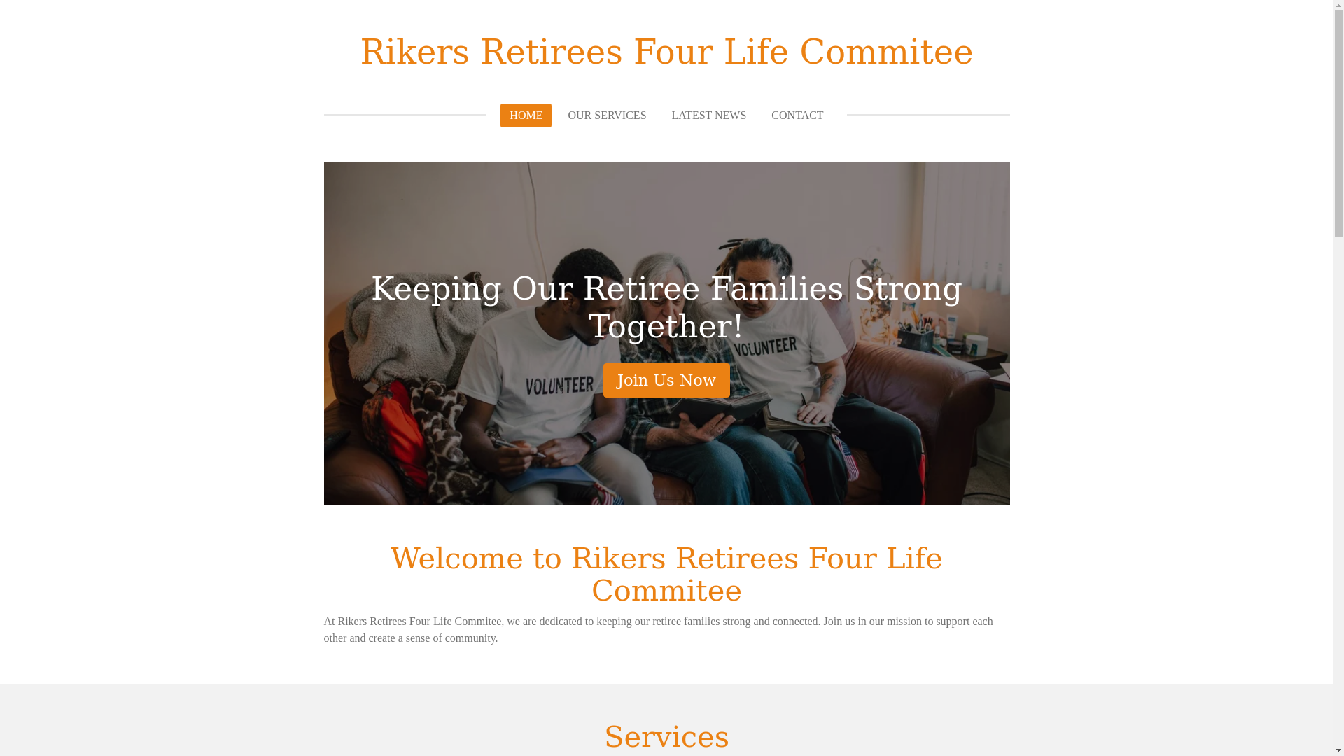 website screenshot of https://rikersretireesfourlifecommitee.com/