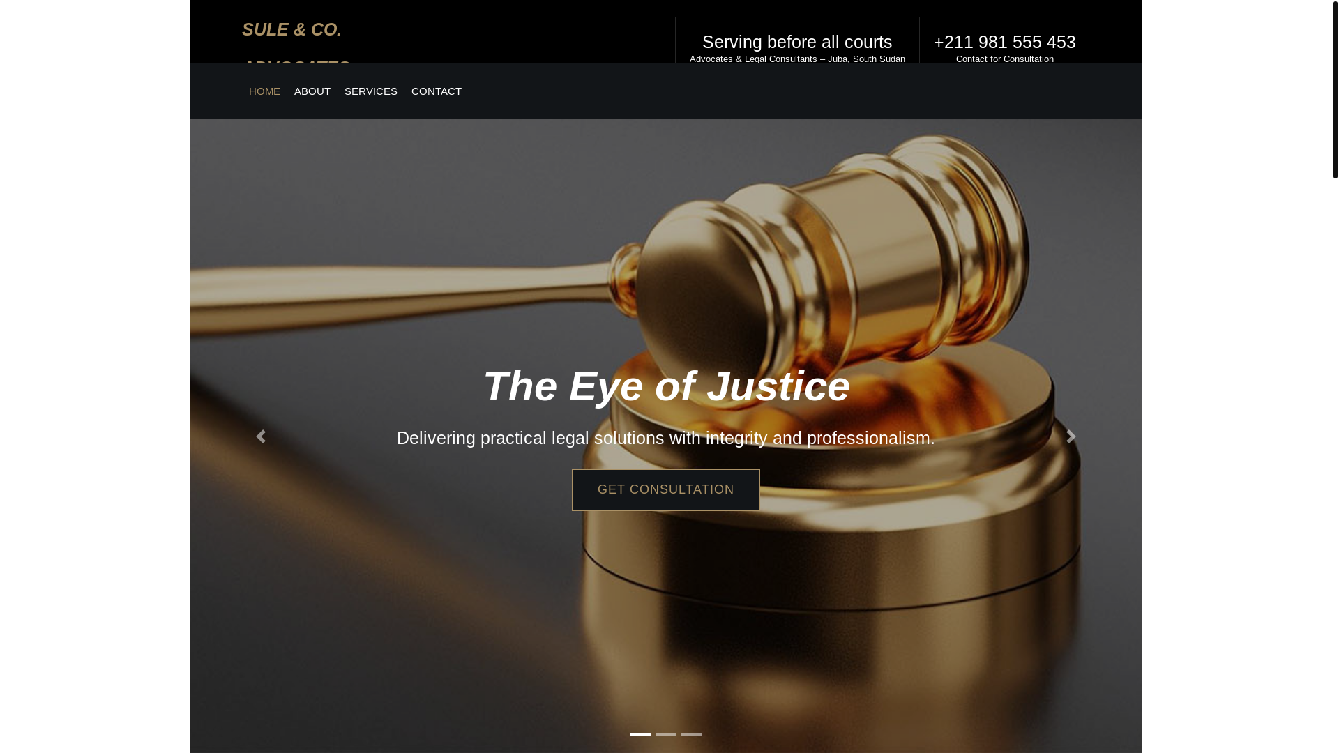 website screenshot of https://suleandcoadvocates.com/
