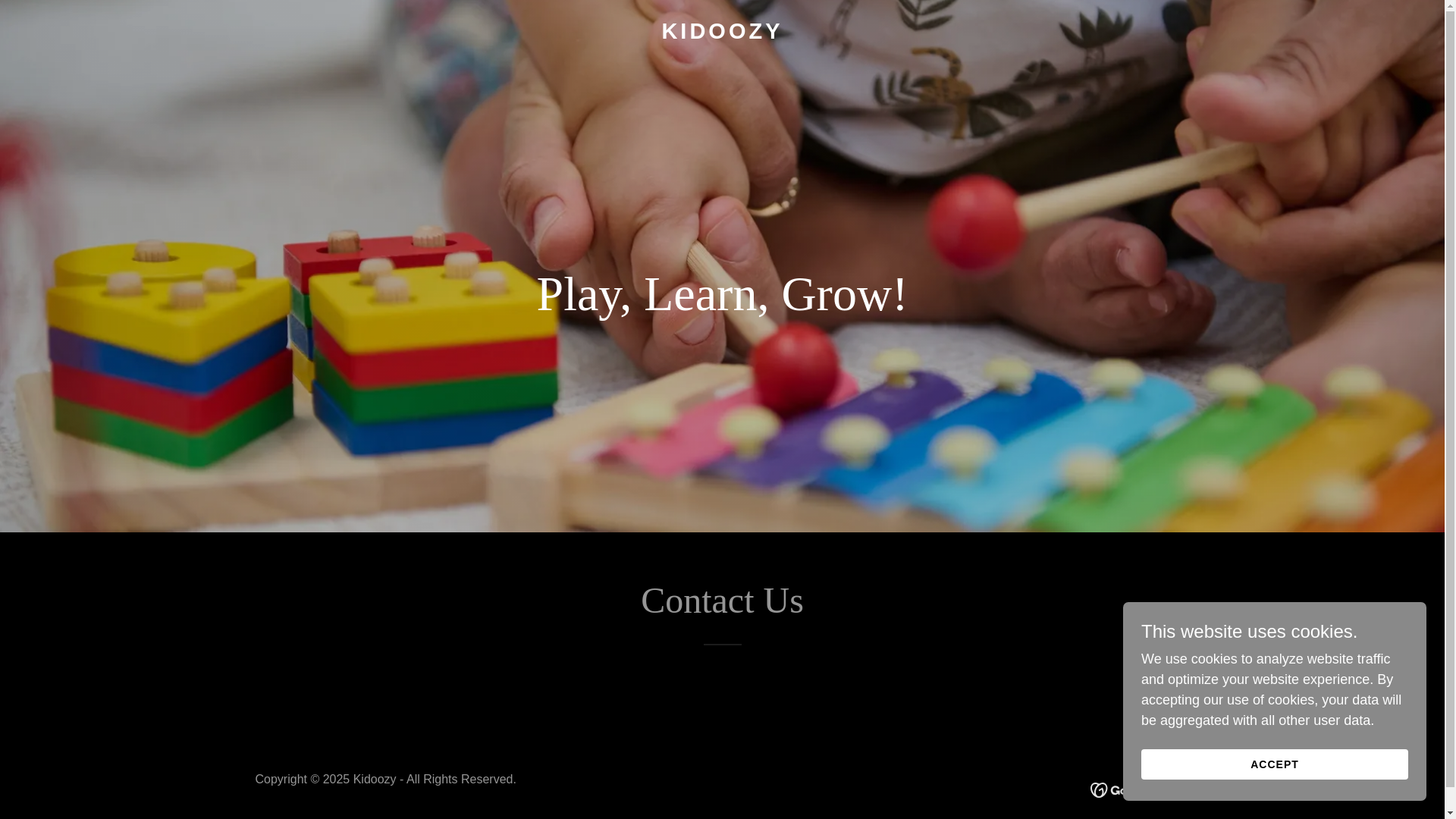 website screenshot of https://kidoozy.in/
