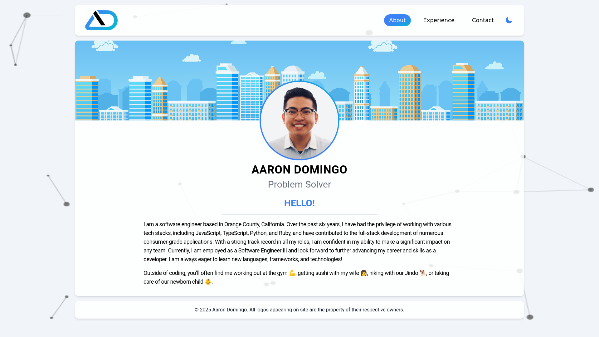 website screenshot of https://new-personal-portfolio.pages.dev/