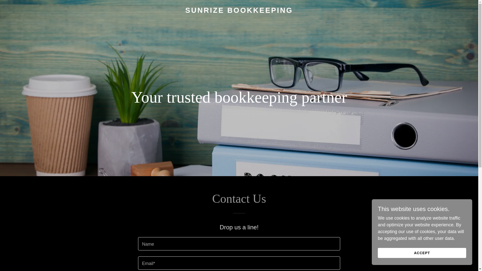 website screenshot of https://sunrizebookkeeping.com/