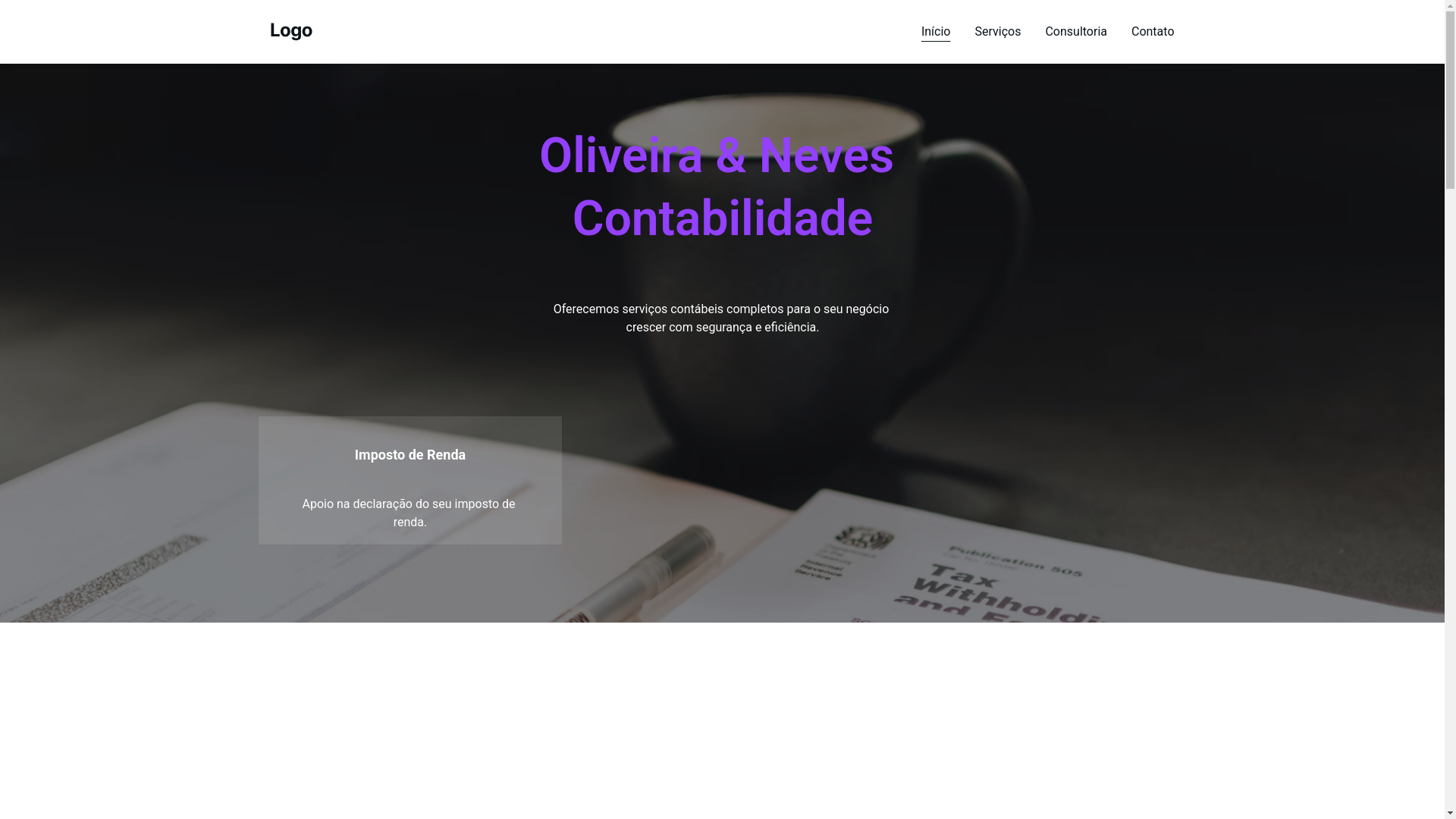 website screenshot of https://oliveiracontabiltaubate.com.br/