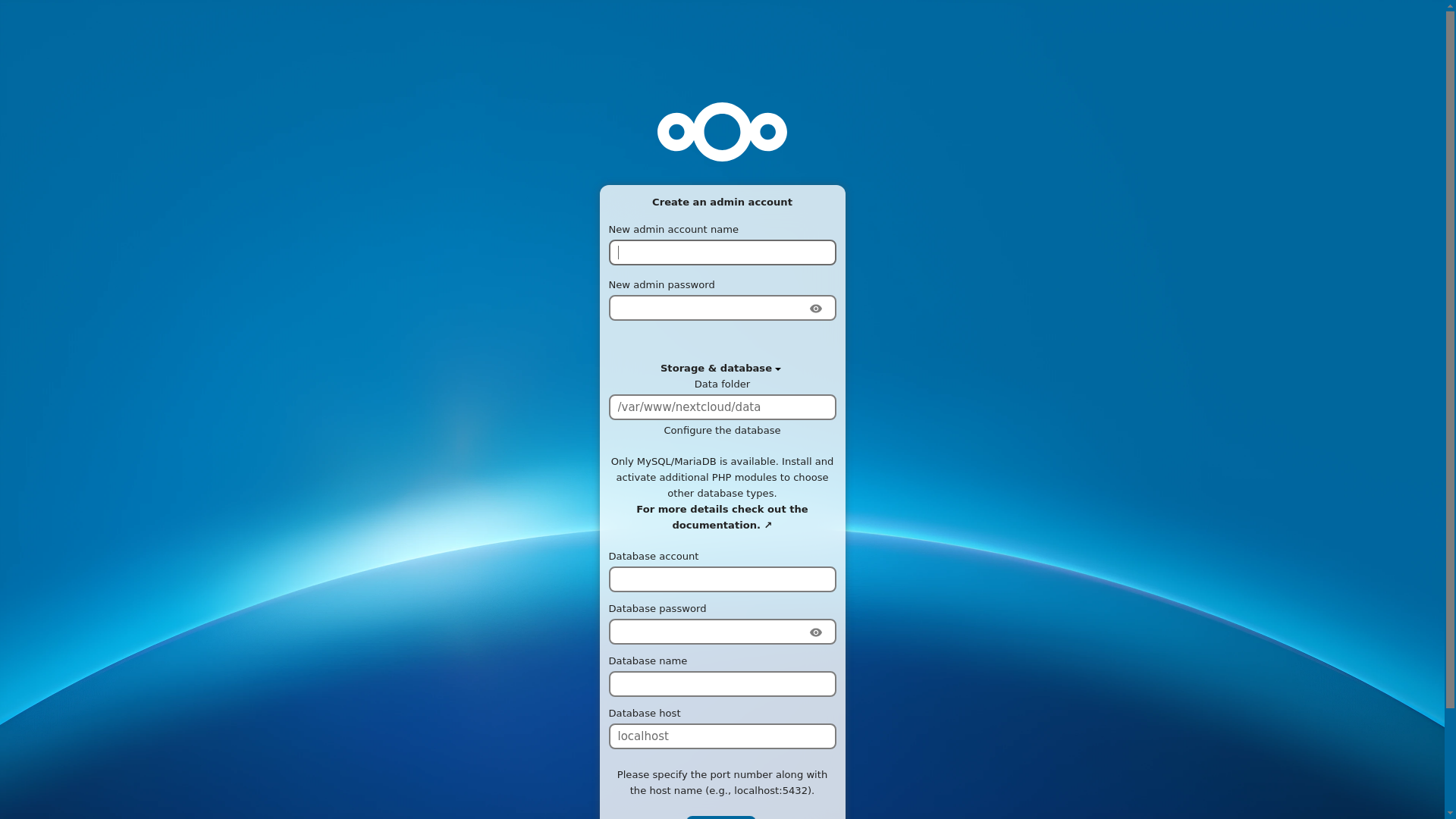 website screenshot of https://mcnextcloudservice.net/