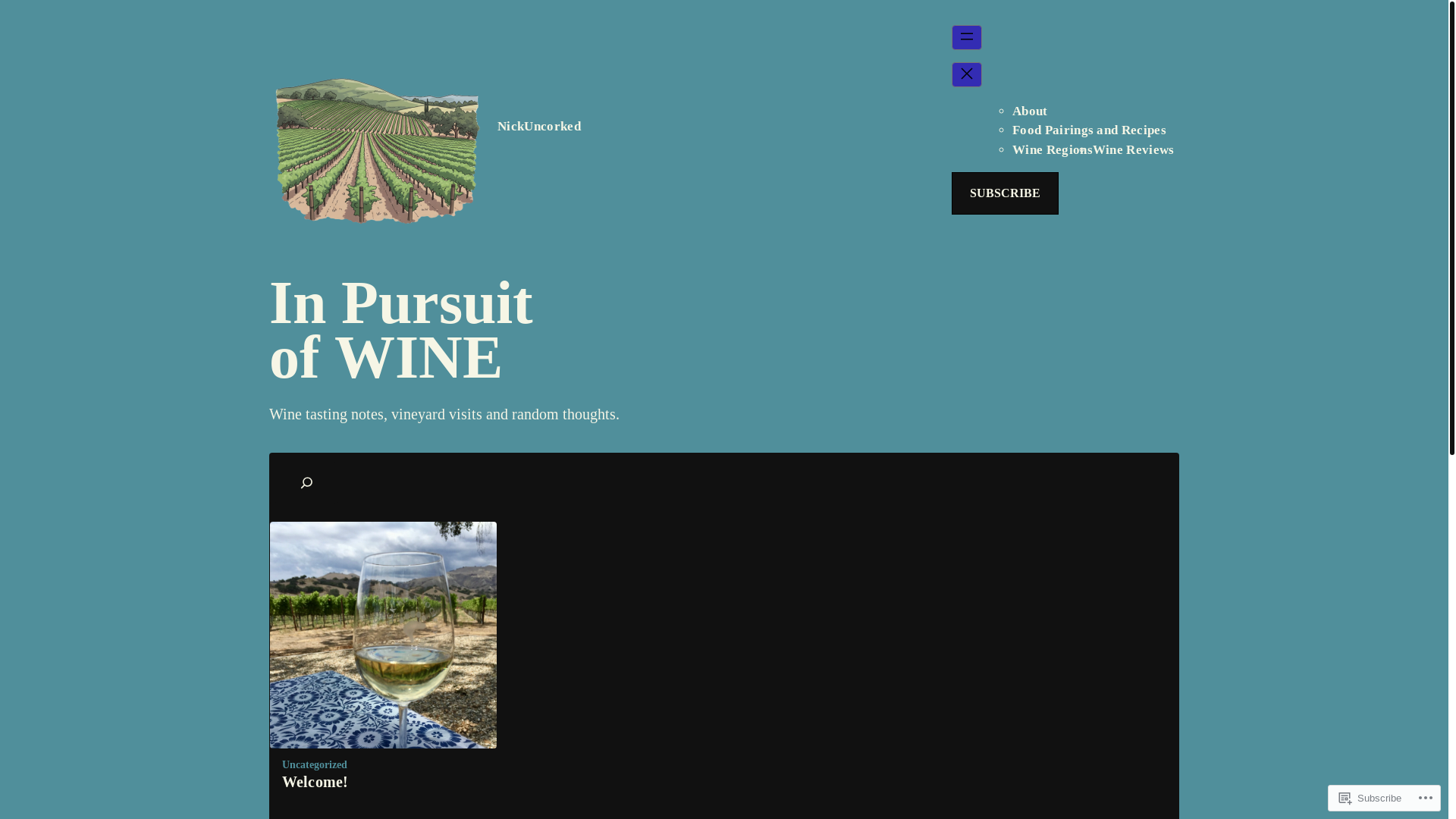 website screenshot of https://nickuncorked.wine/