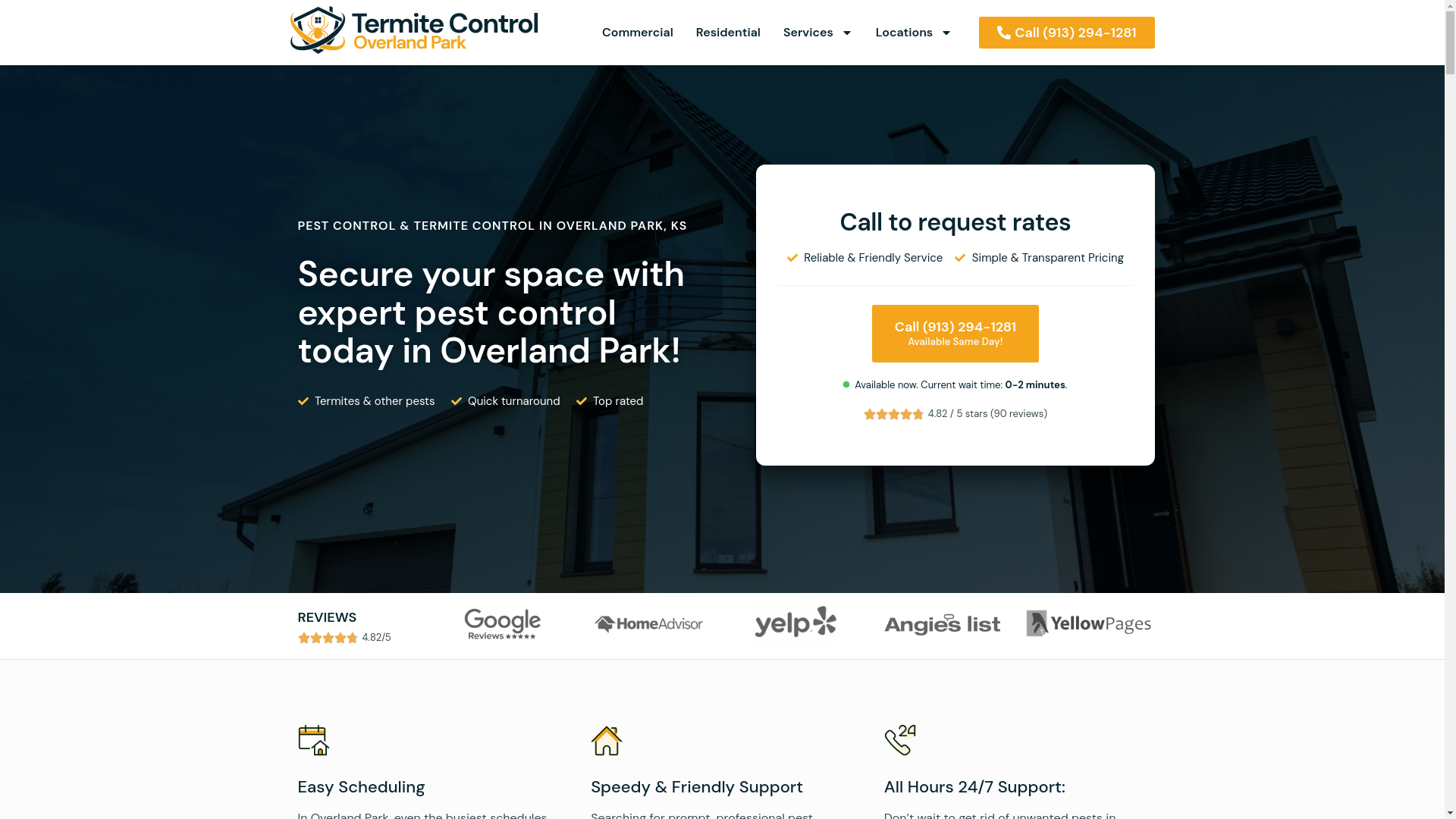 website screenshot of https://overlandparktermite.com/