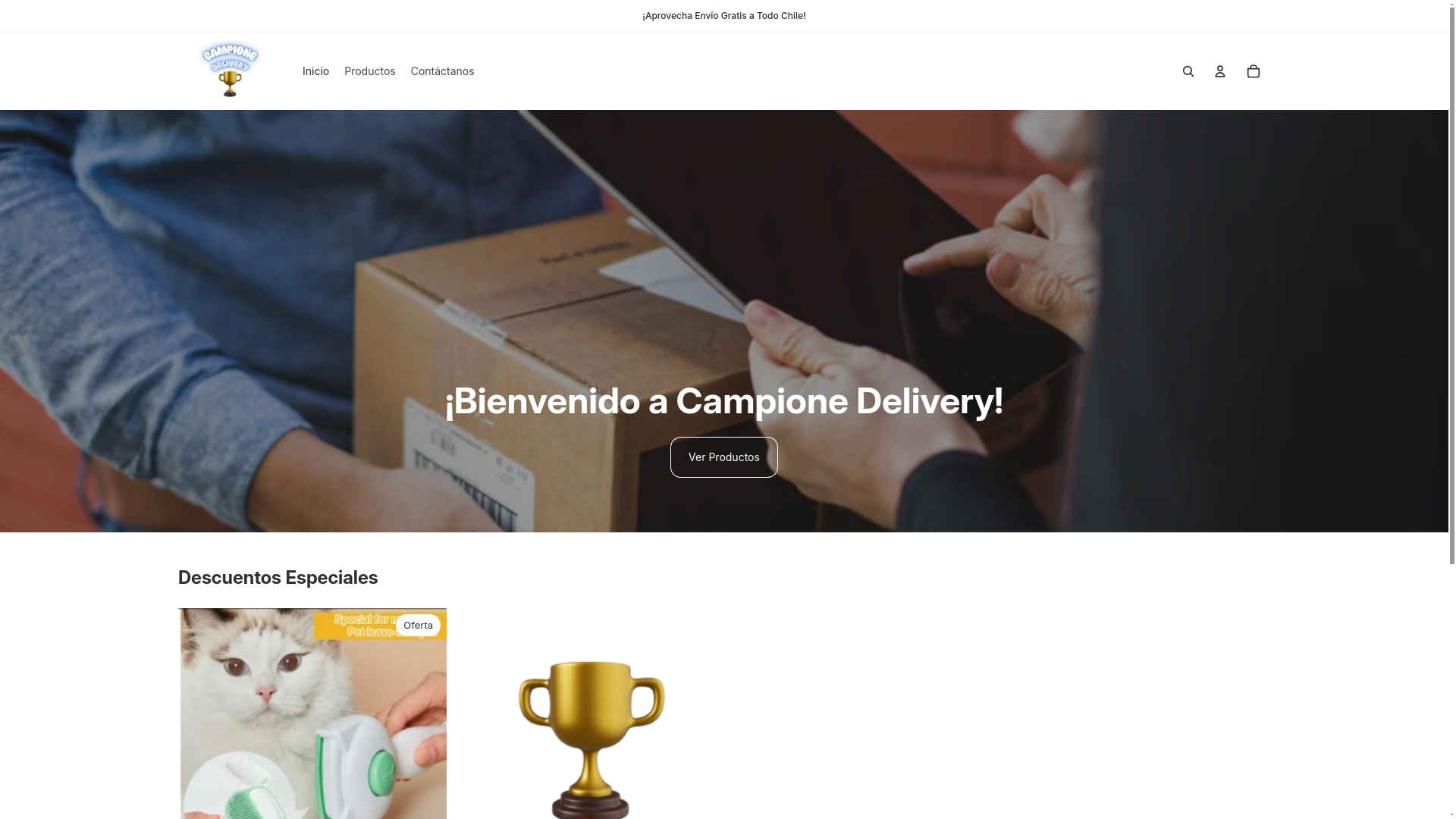 website screenshot of https://campionedelivery.com/