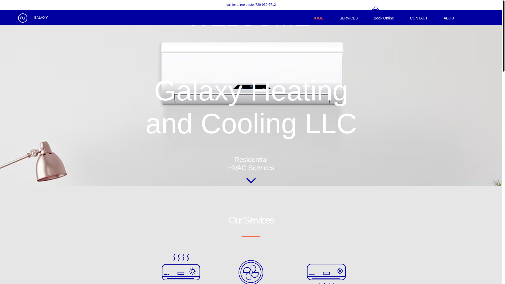 website screenshot of https://galaxyhomeservies.com/