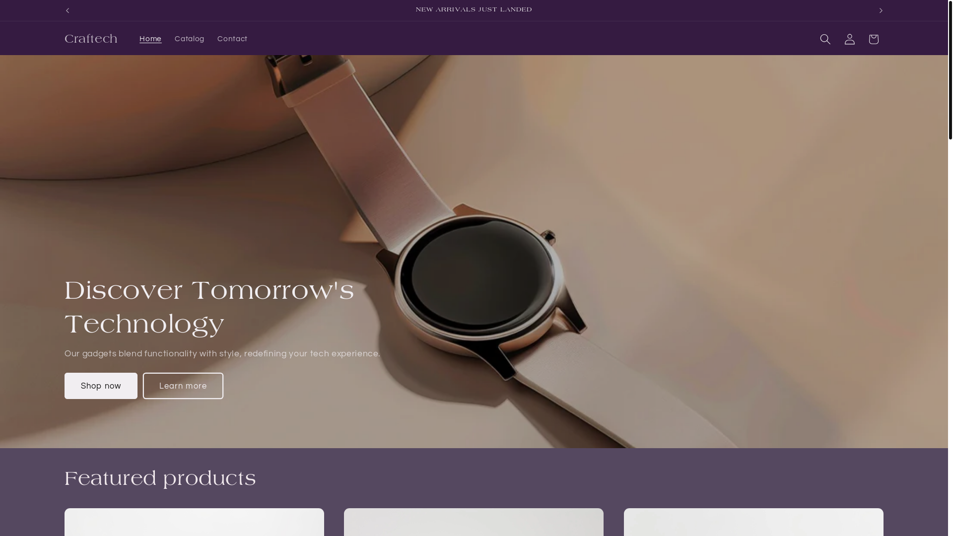 website screenshot of https://craftech.com.co/