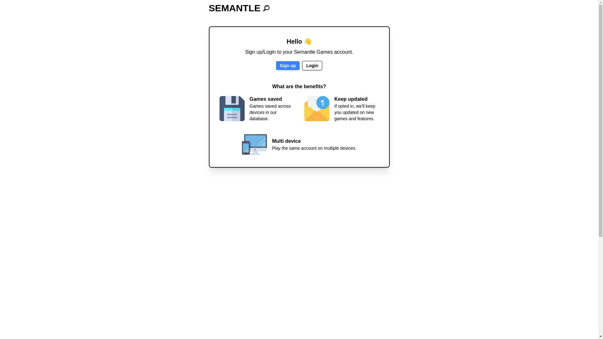 website screenshot of https://semantle-account-eyp.pages.dev/