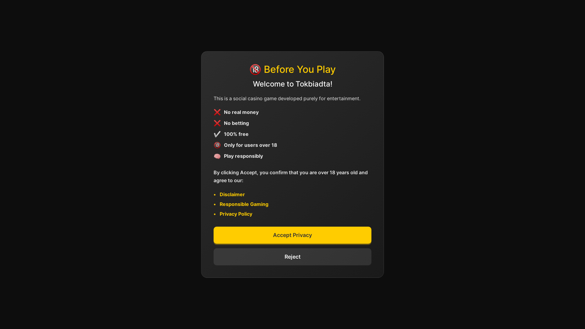 website screenshot of https://tokbiadta.site/