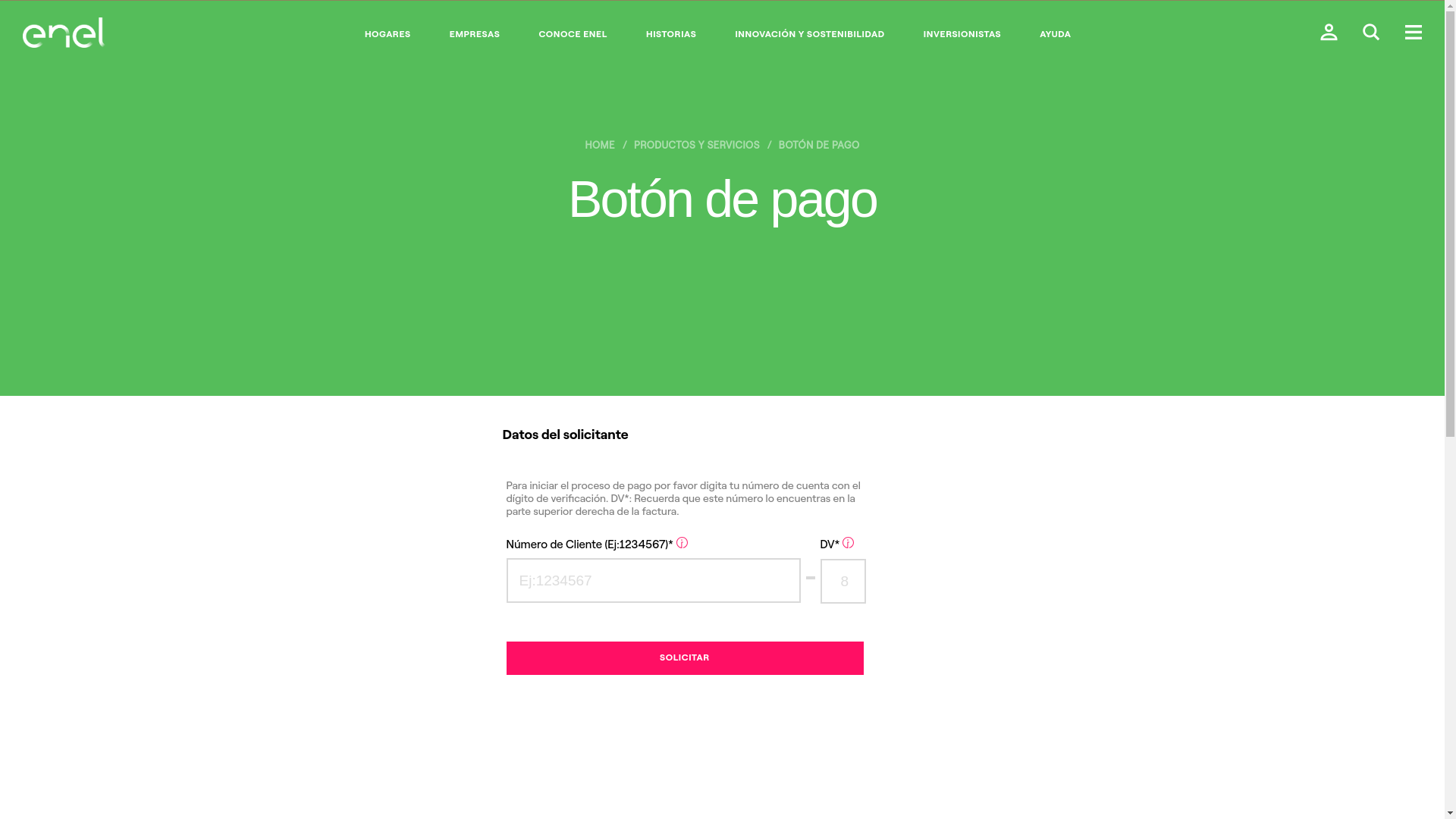 website screenshot of https://pagosdefacturadluz.com/