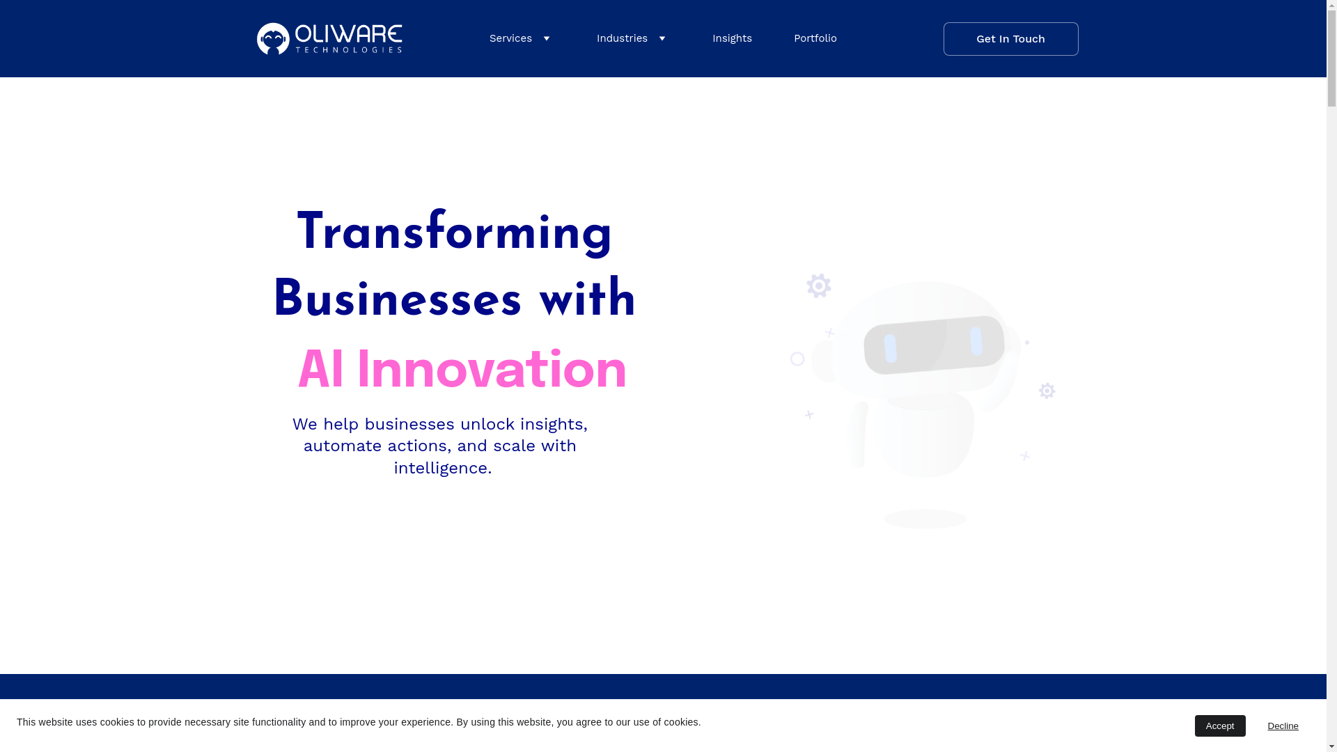 website screenshot of https://oliwareainetwork.website/