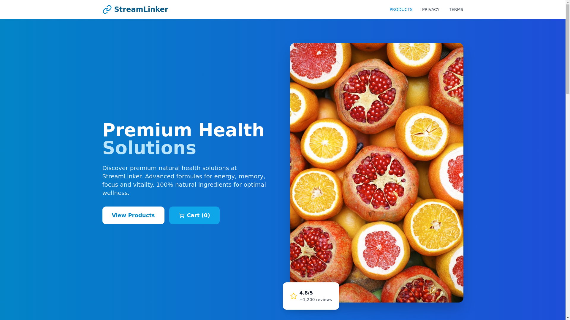 website screenshot of https://streamlinker.online/