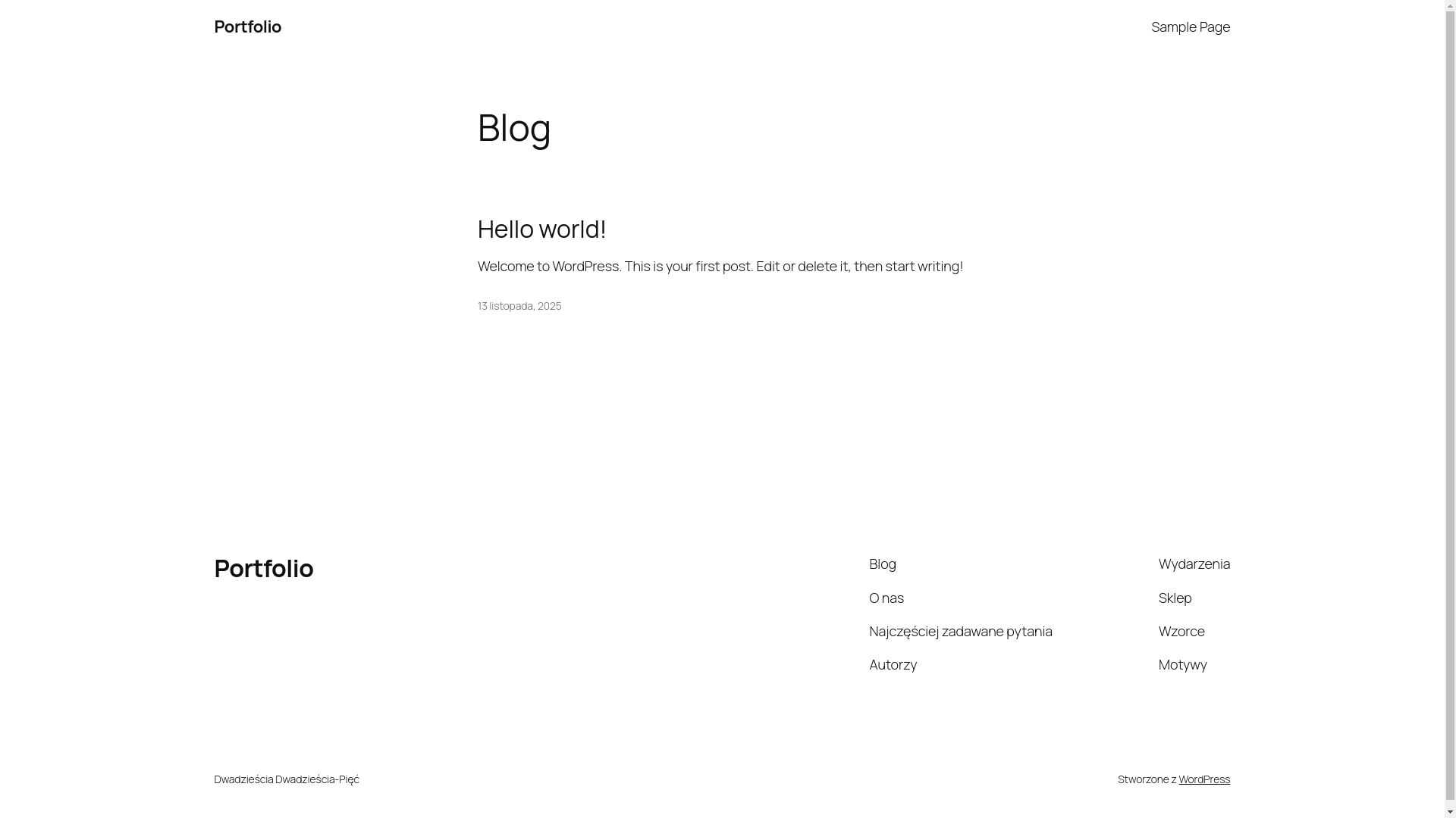 website screenshot of https://patryk-portfolio.pl/