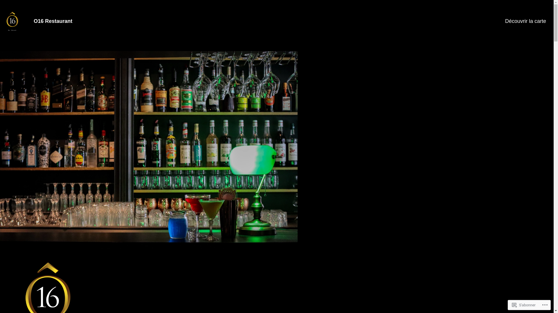 website screenshot of https://o16restaurant.fr/