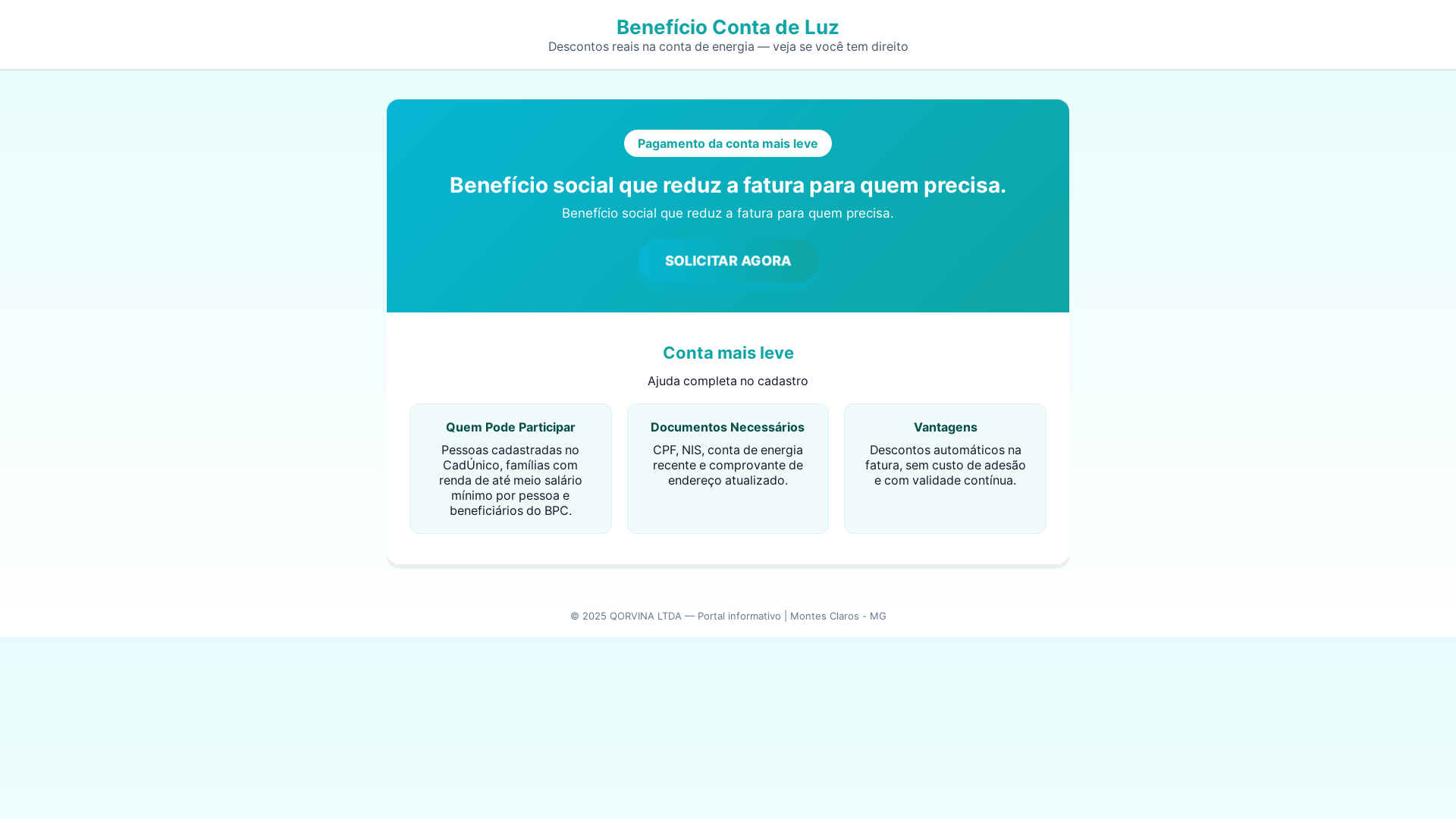 website screenshot of https://centraldebeneficios.shop/