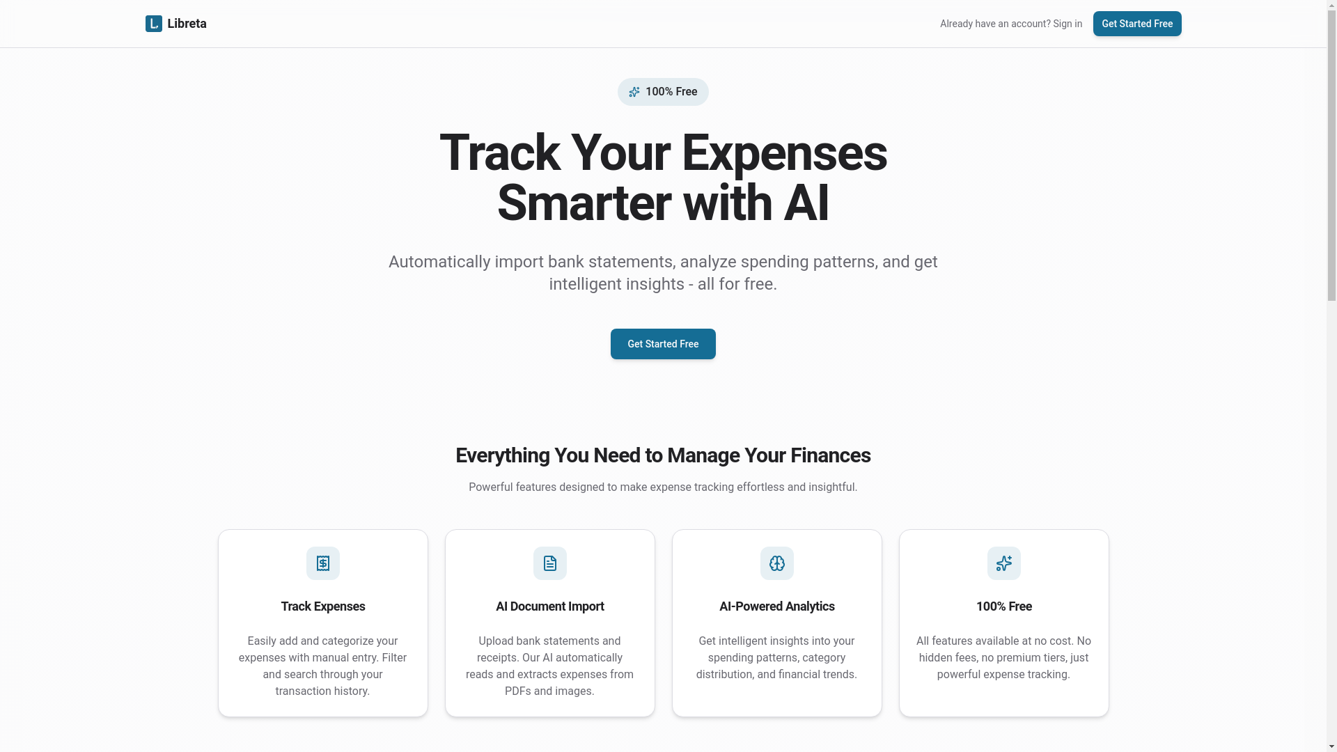 website screenshot of https://libreta.live/