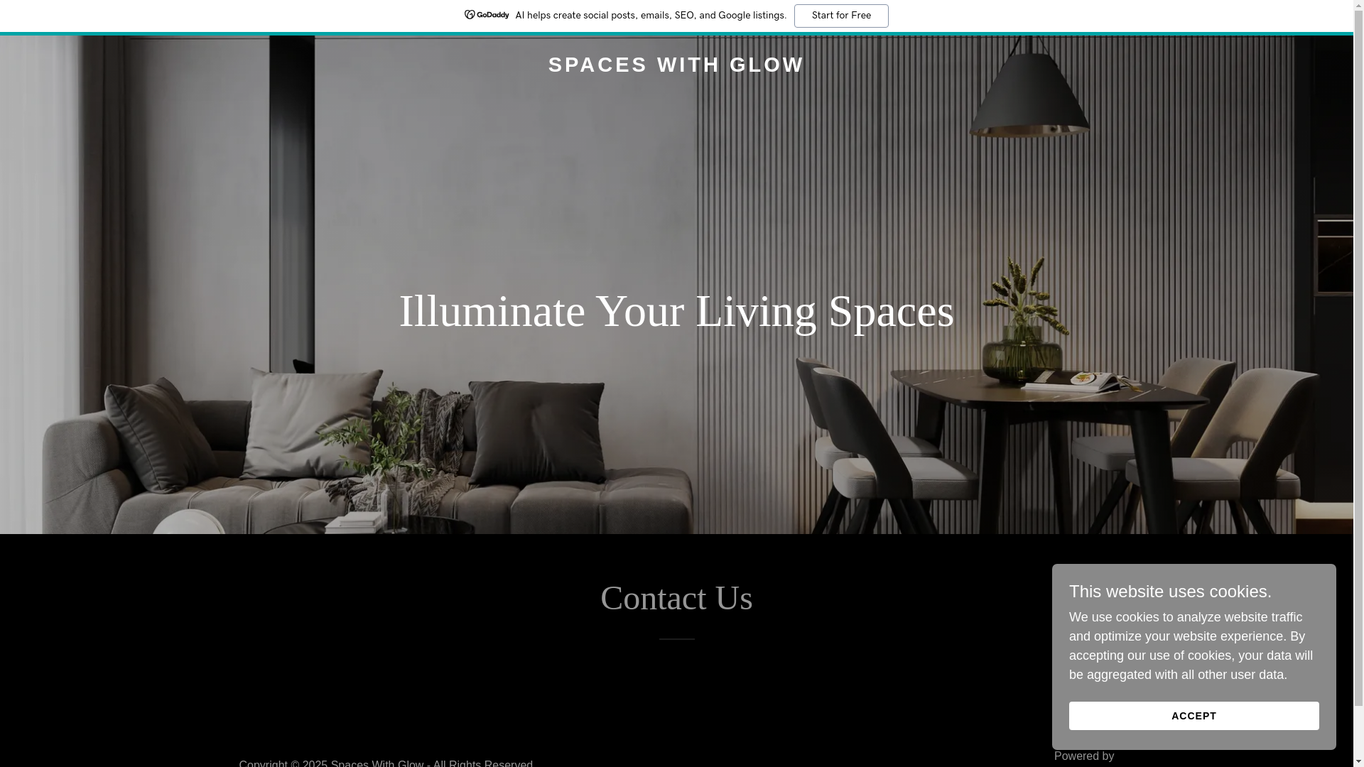 website screenshot of https://spaceswithglow.com/