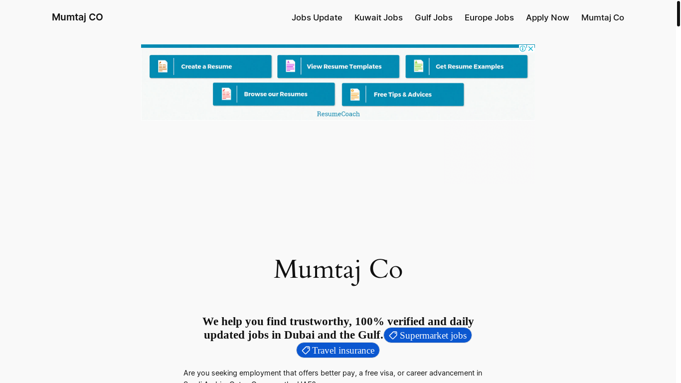 website screenshot of http://www.almumtajllc.com/
