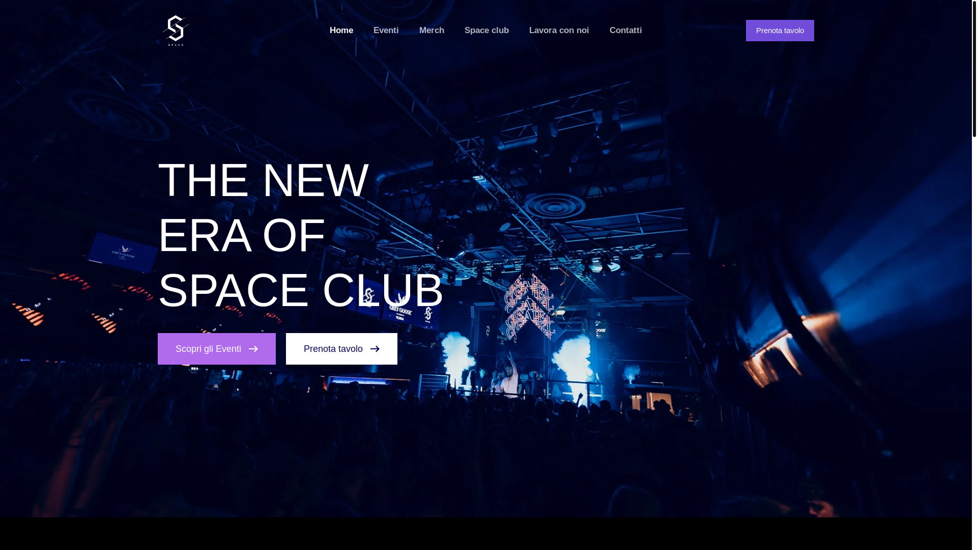 website screenshot of https://spaceclubflorence.com/