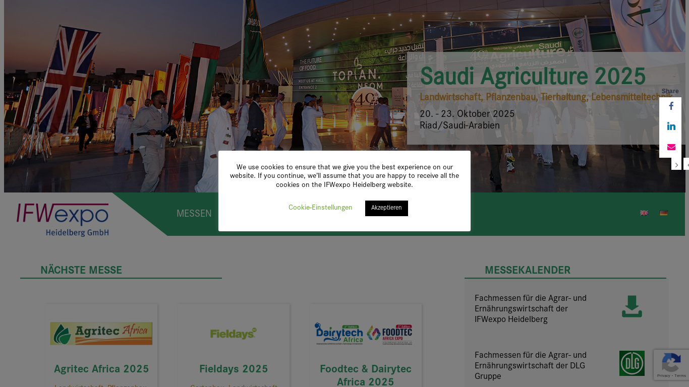 website screenshot of https://connect-ifw-expo.com/