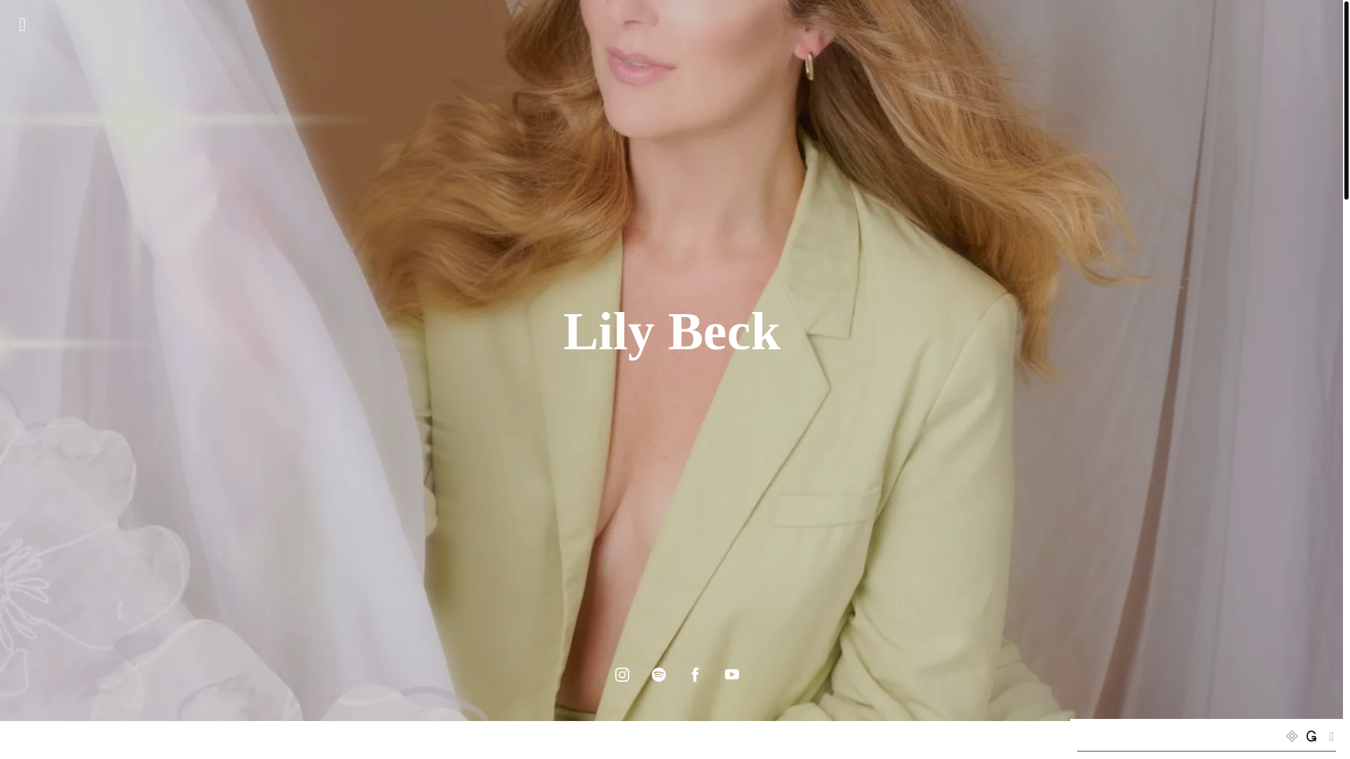 website screenshot of https://lilybeckofficial.com/
