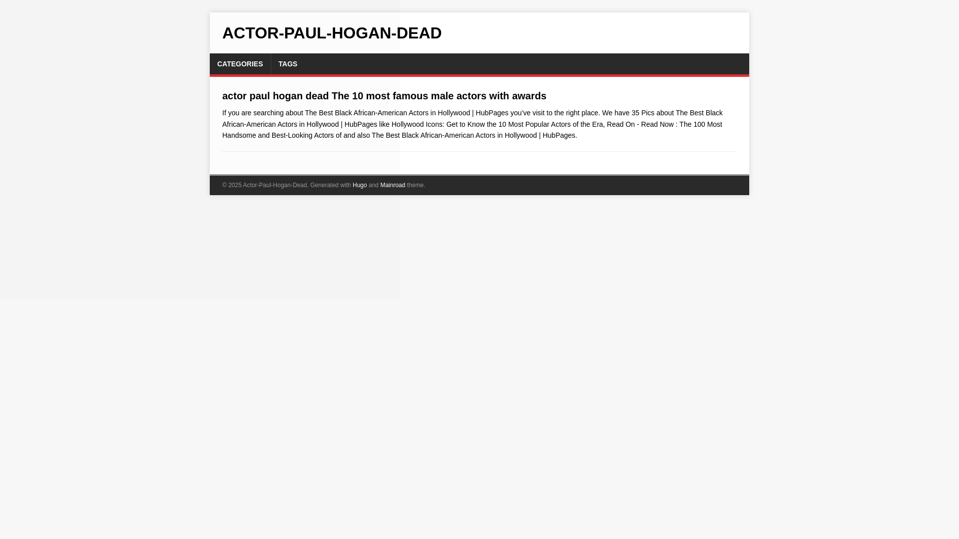 website screenshot of https://actor-paul-hogan-dead.pages.dev/