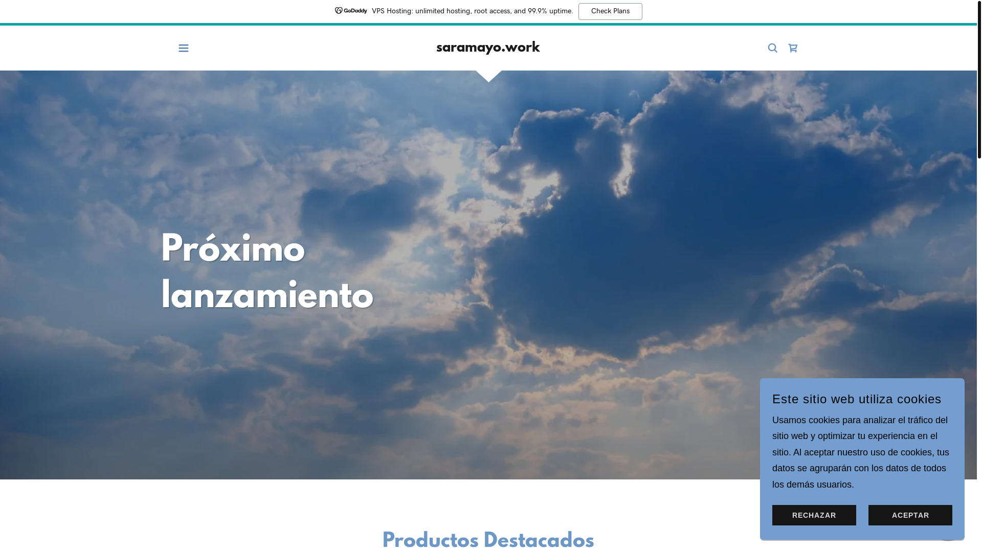 website screenshot of https://saramayo.work/