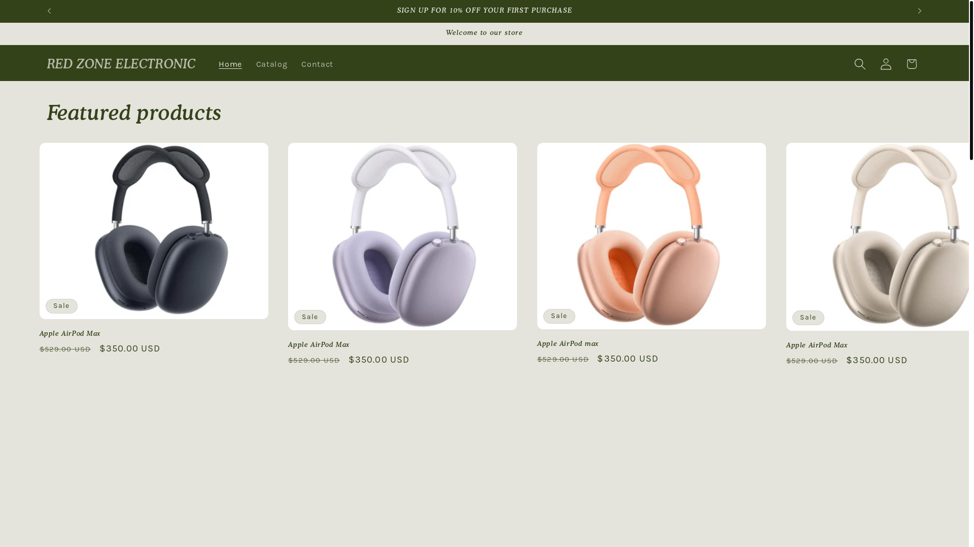 website screenshot of https://redzoneelectronic.com/
