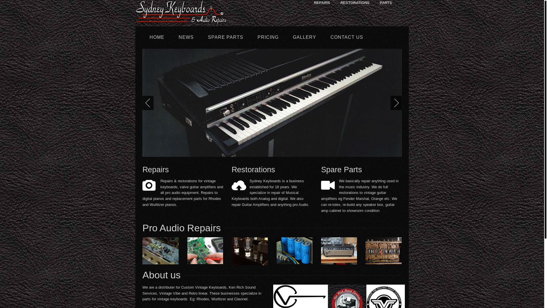 website screenshot of https://sydneykeyboards.online/
