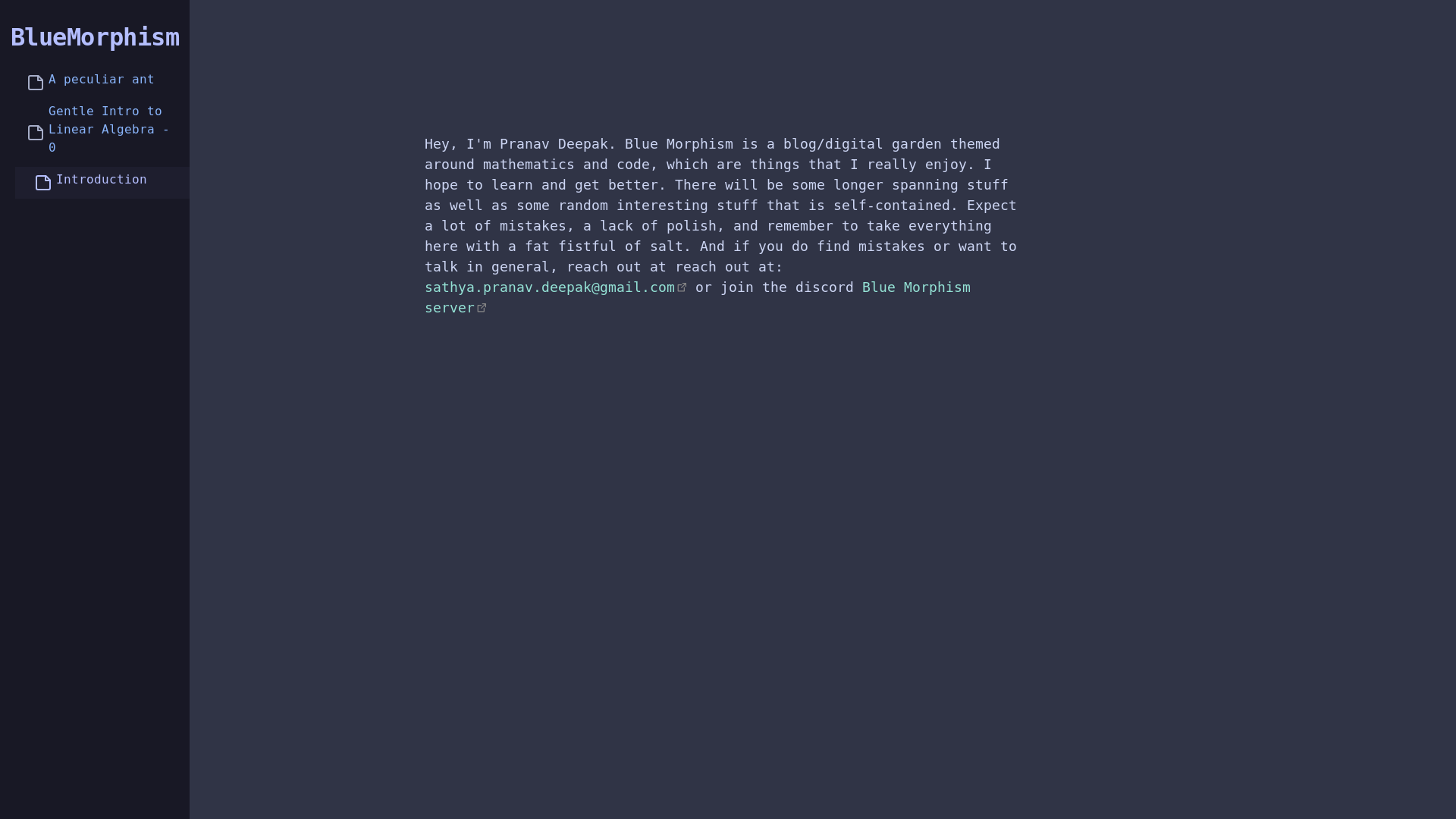 website screenshot of https://bluemorphism.com/