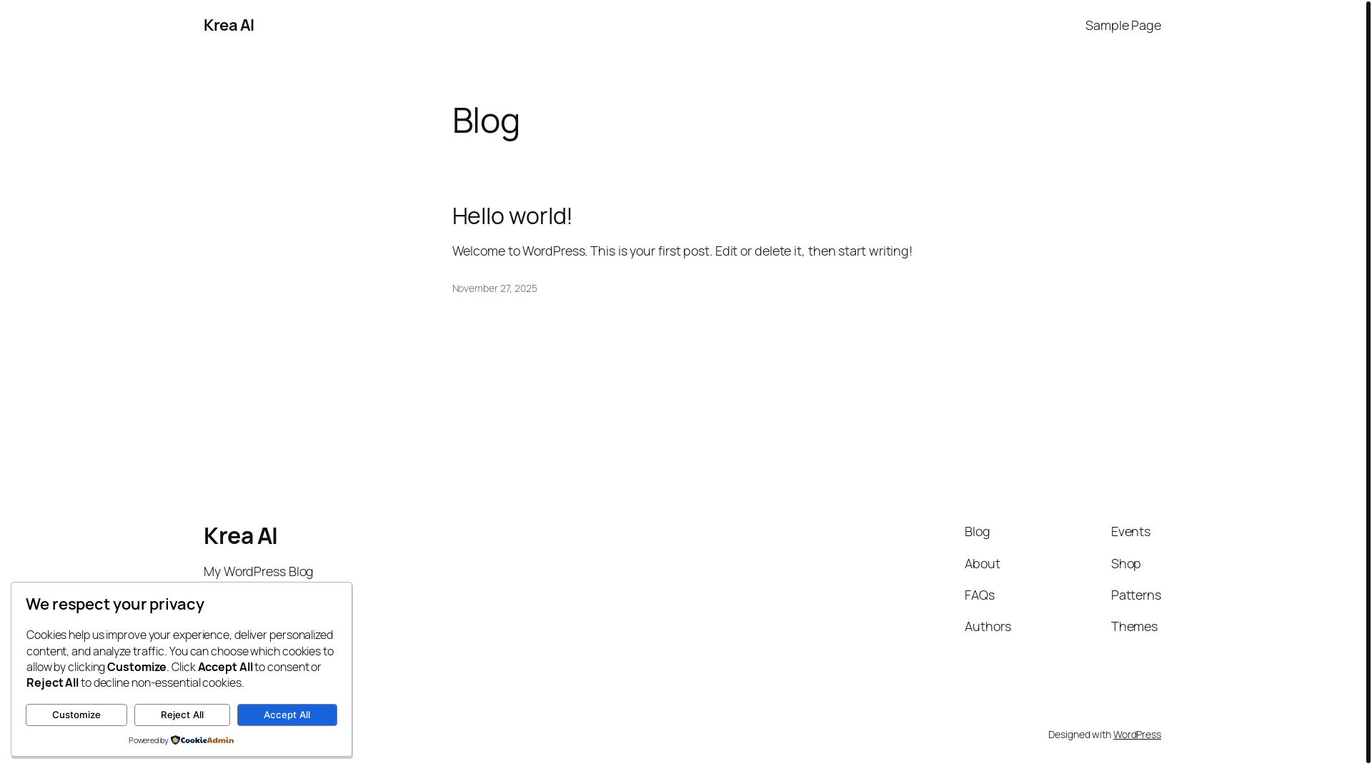 website screenshot of https://kreaai.co.in/