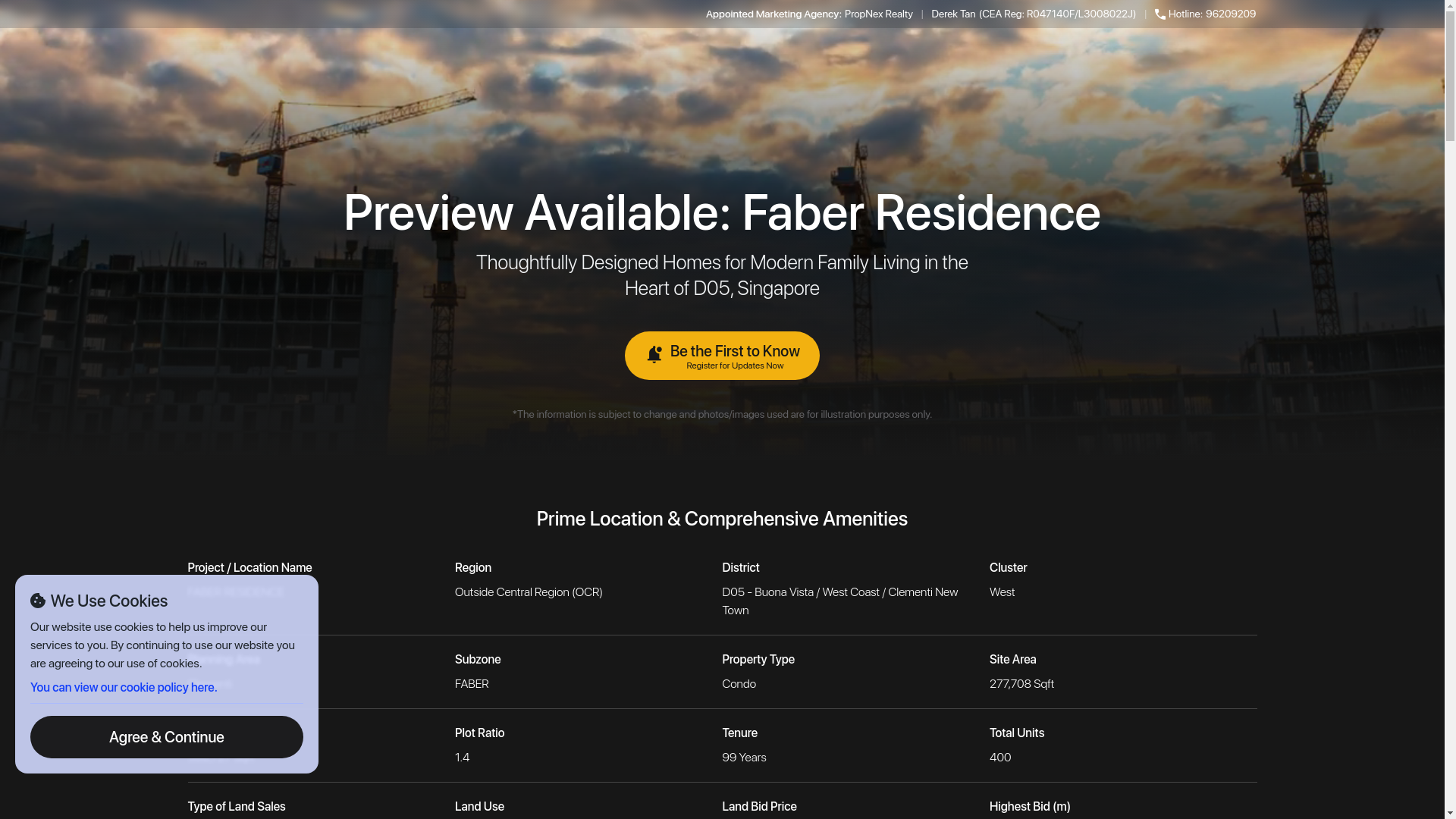 website screenshot of https://faberresidenceguoco.com/