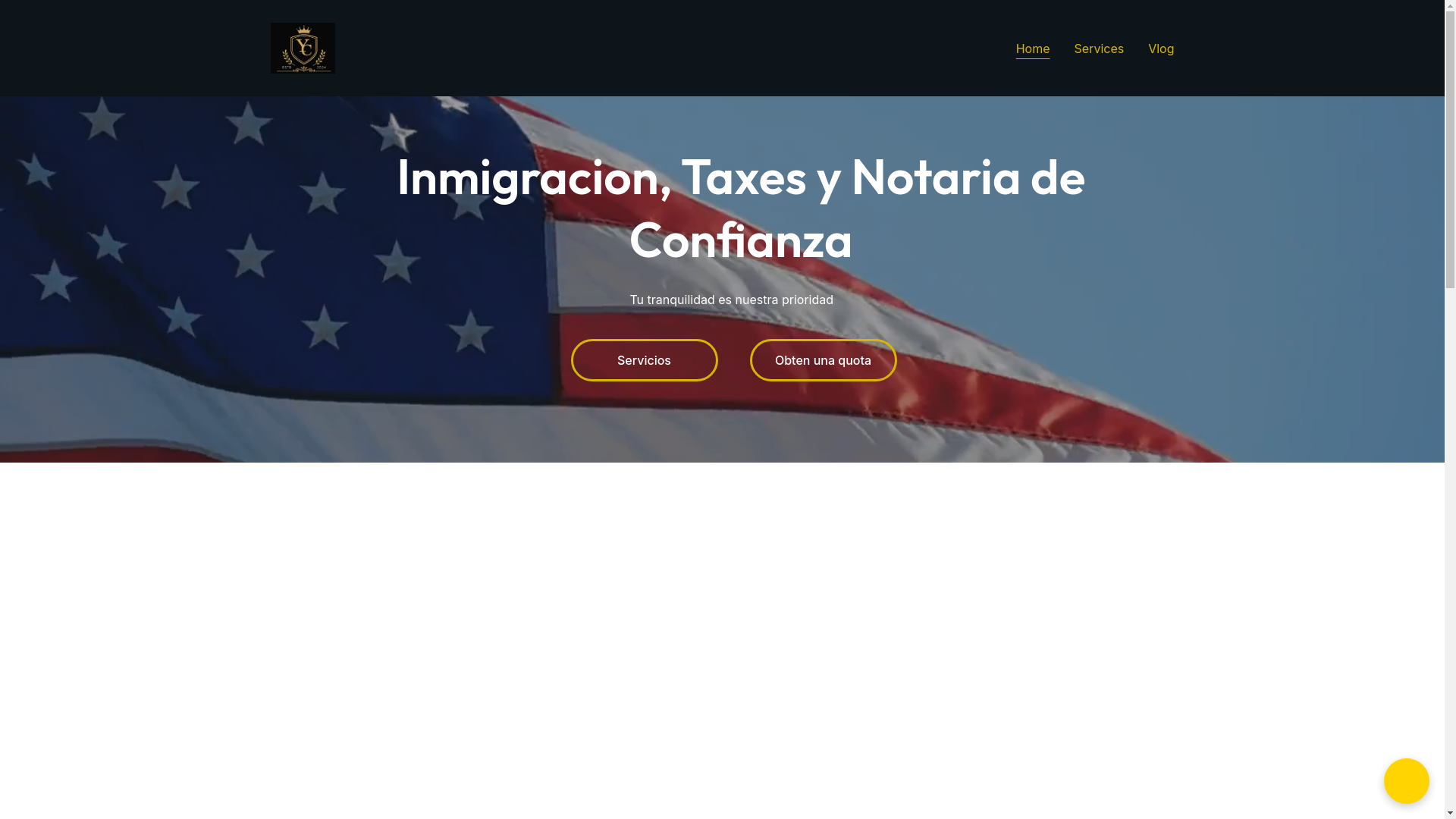 website screenshot of https://inmigrationtest.com/