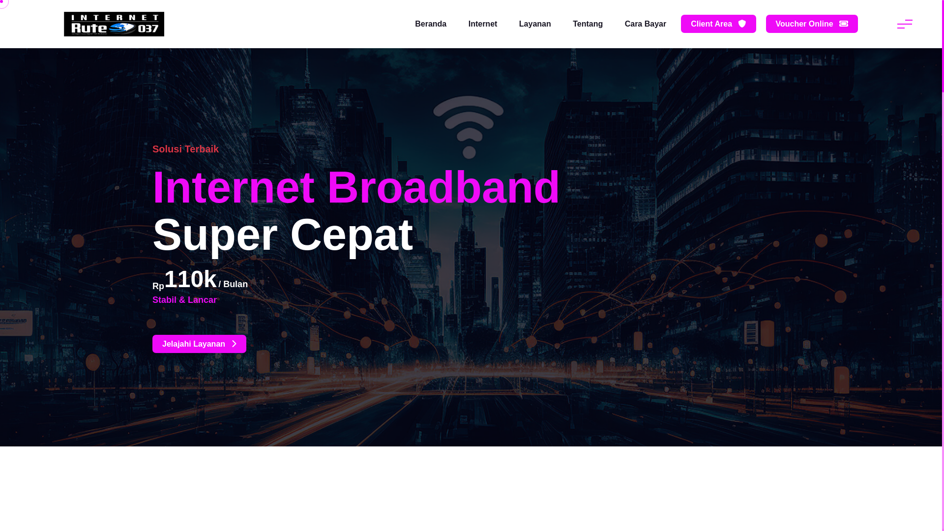 website screenshot of https://internetrute037.id/