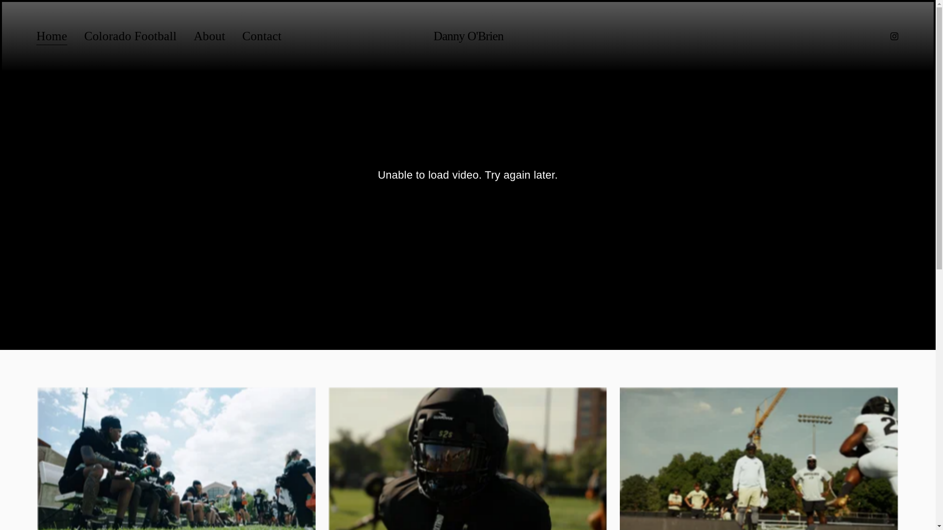 website screenshot of https://dannyobrienfilms.com/