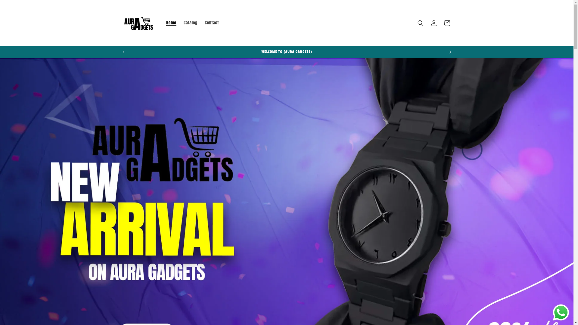 website screenshot of https://auragadgetss.store/