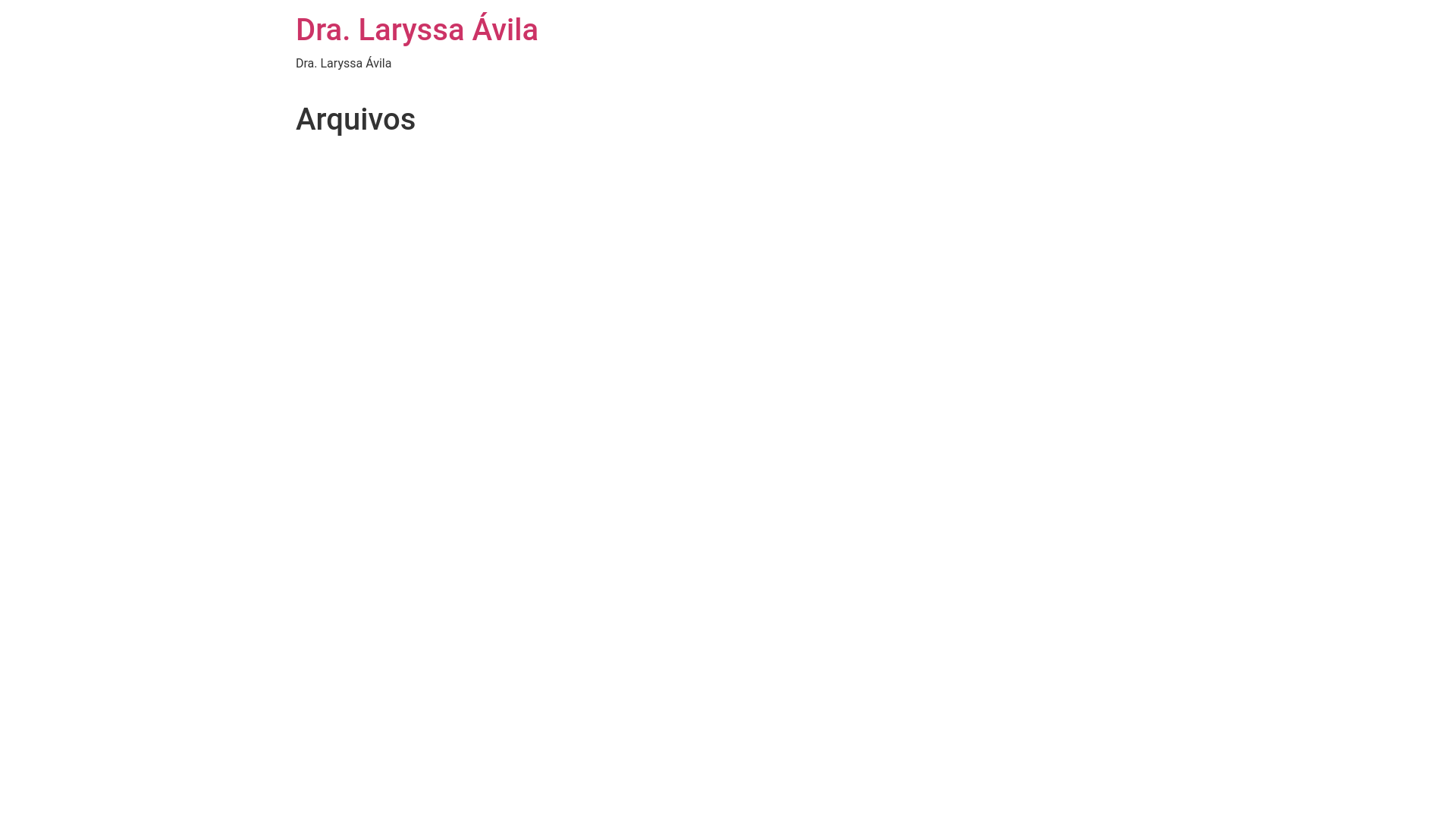 website screenshot of https://dralaryssaavila.com.br/