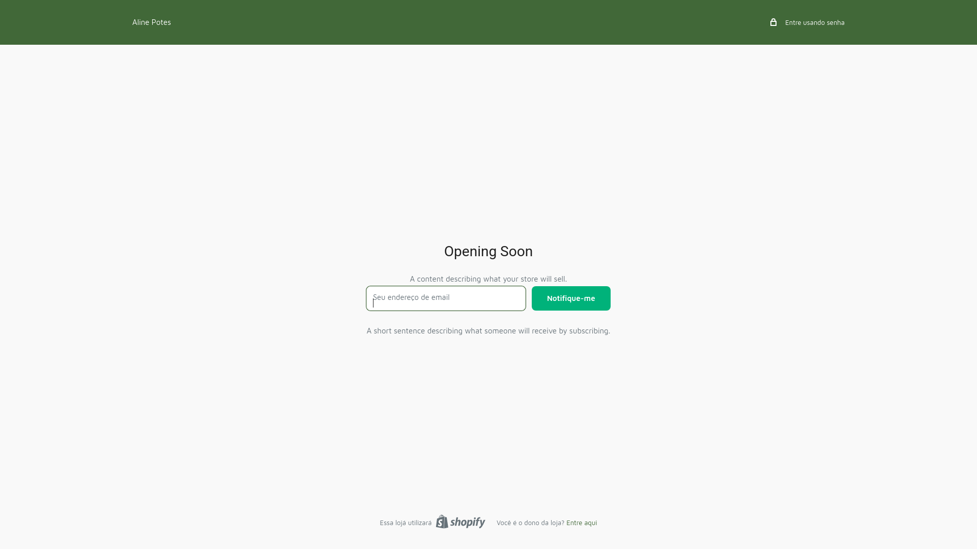 website screenshot of https://terezinhapotes.site/