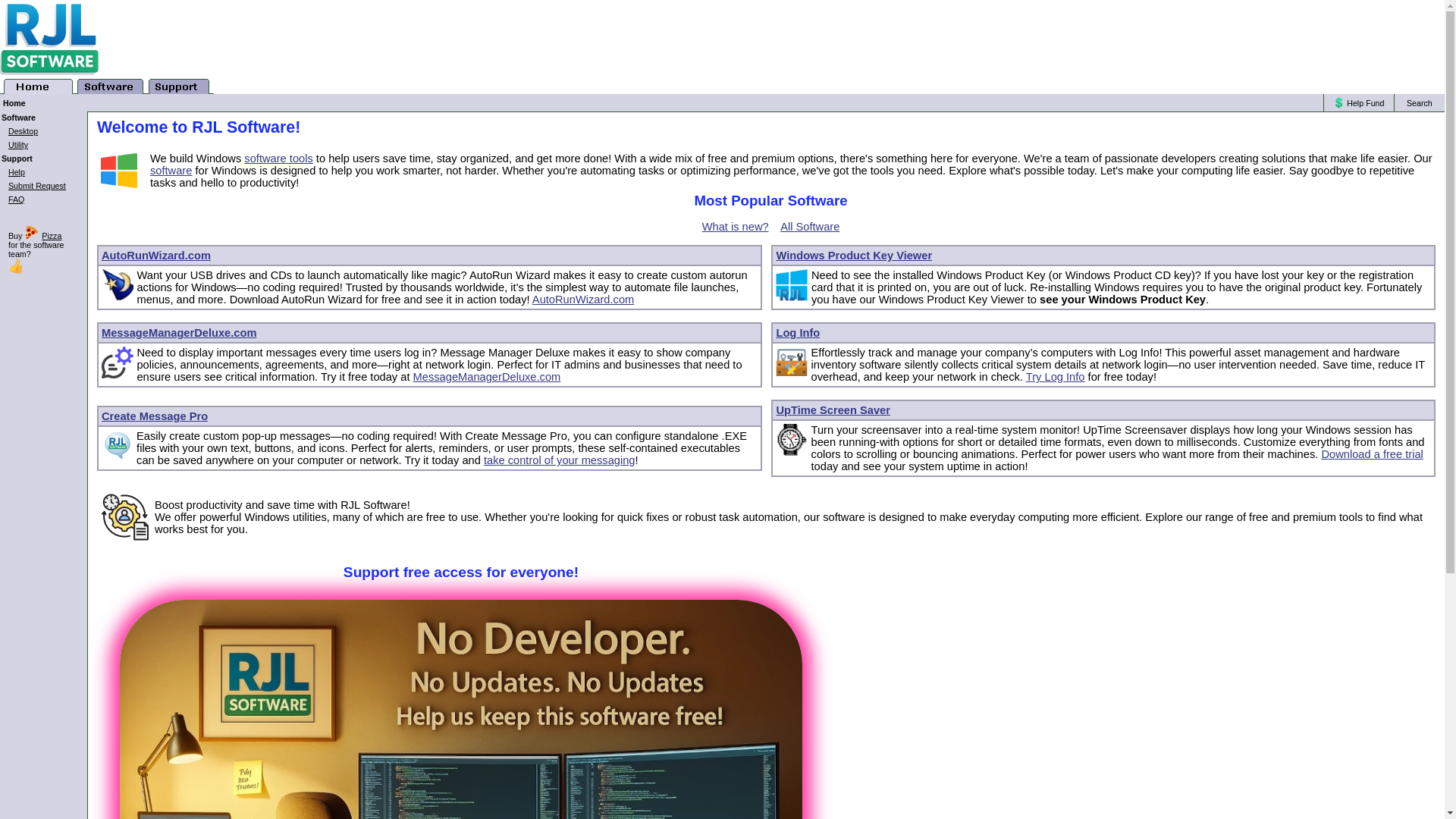 website screenshot of https://rjlsoftware.app/