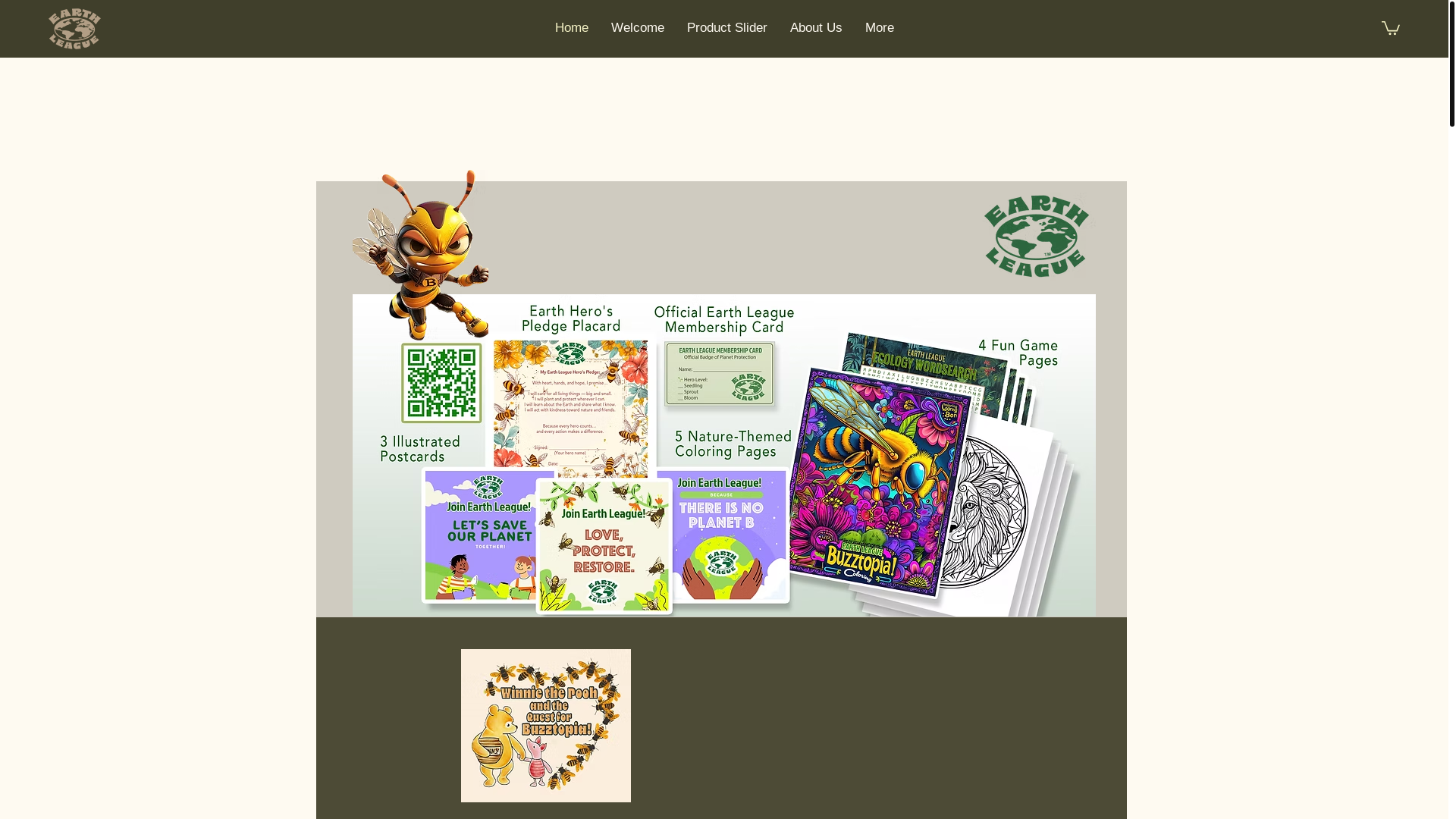 website screenshot of https://earthleague.store/
