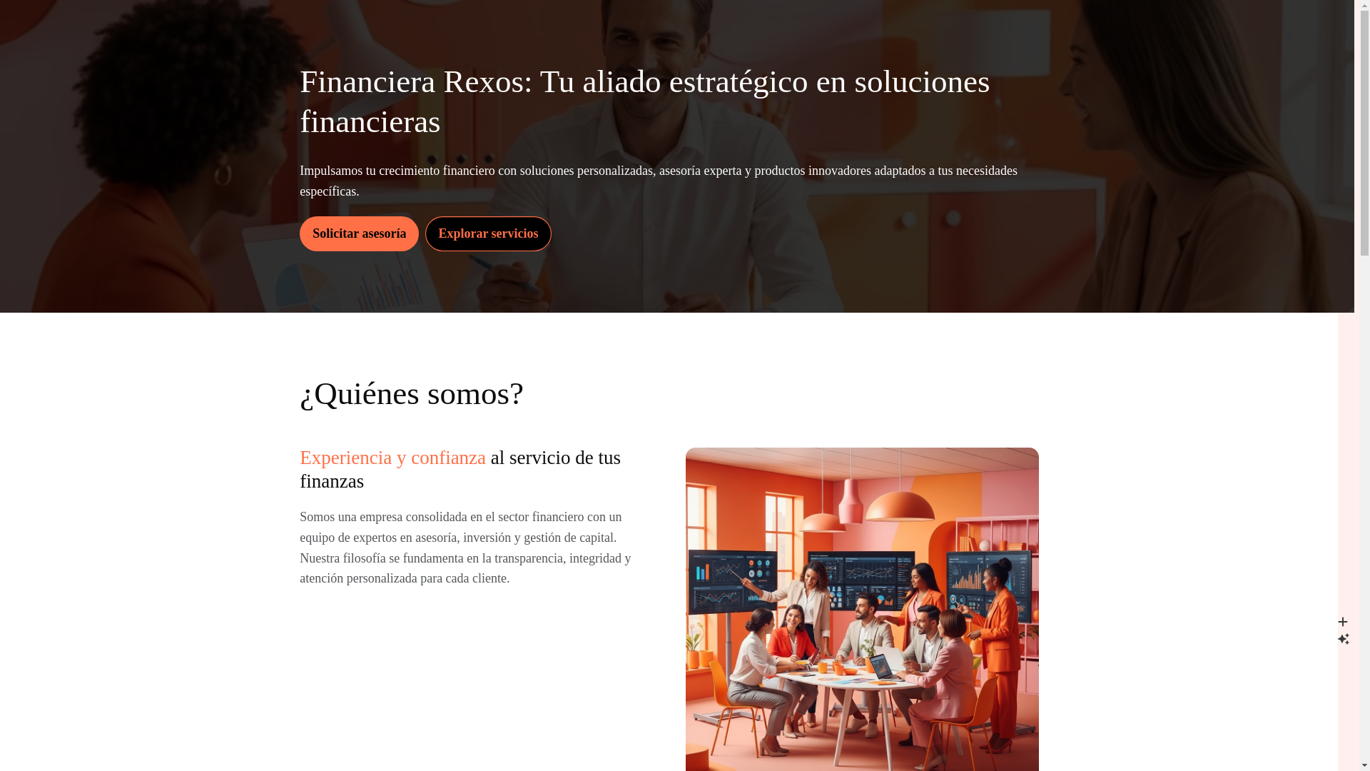 website screenshot of https://financierarexos.pages.dev/