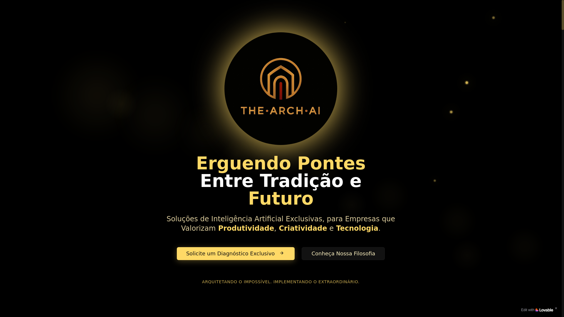 website screenshot of https://thearchai.com/