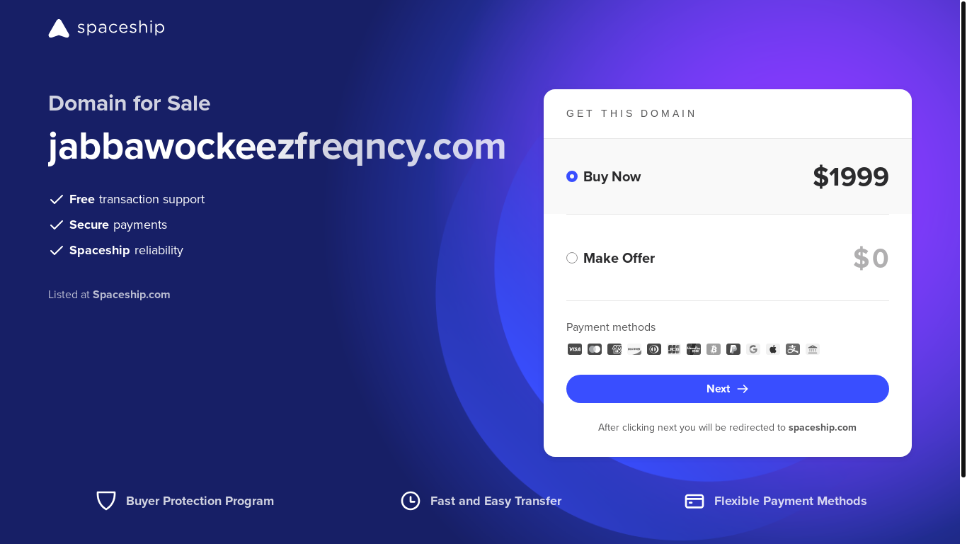 website screenshot of https://jabbawockeezfreqncy.com/