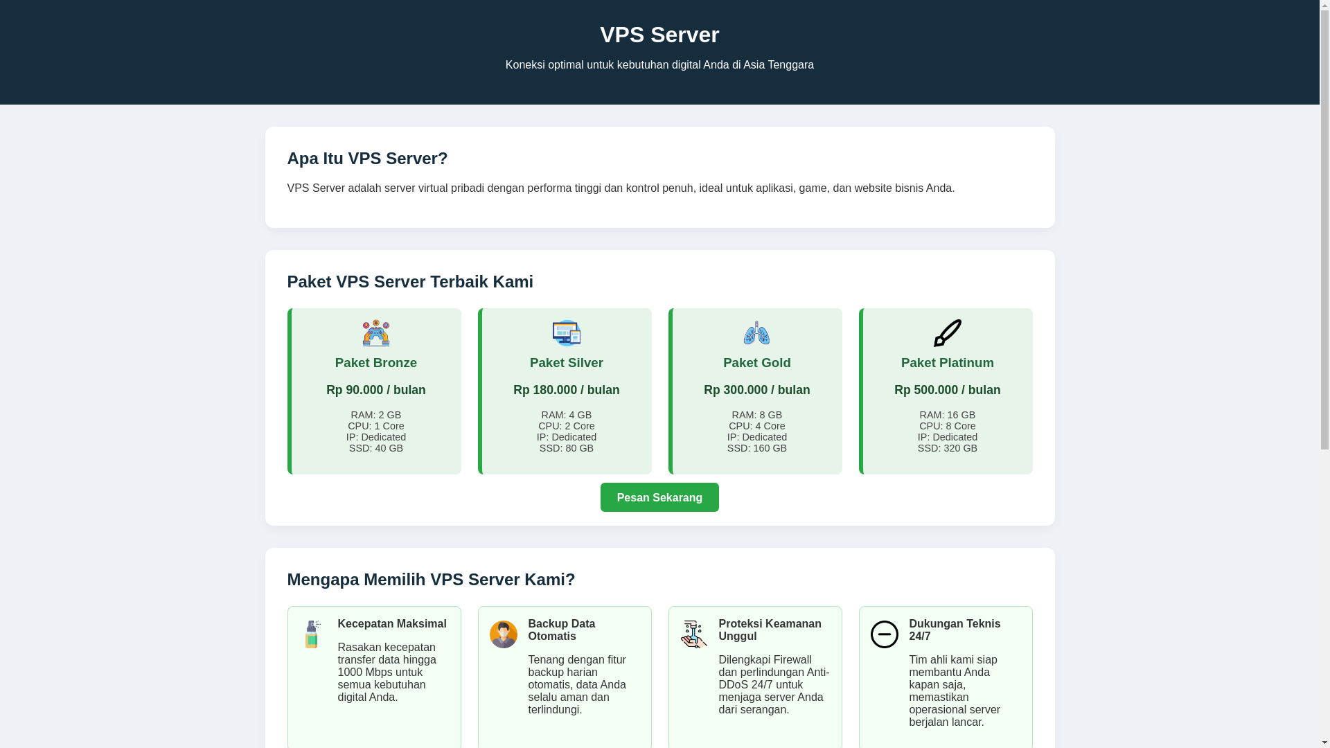 website screenshot of https://servervps88.pages.dev/