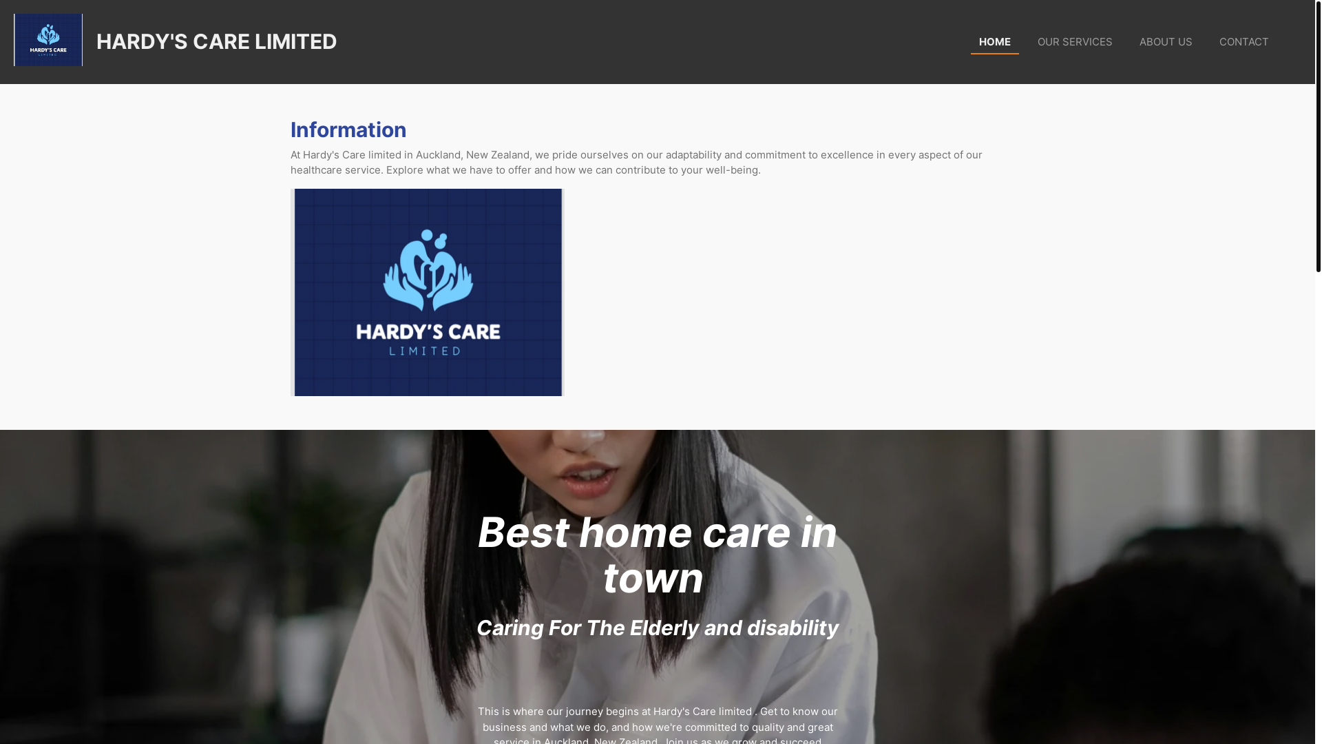 website screenshot of https://hardys-care.com/
