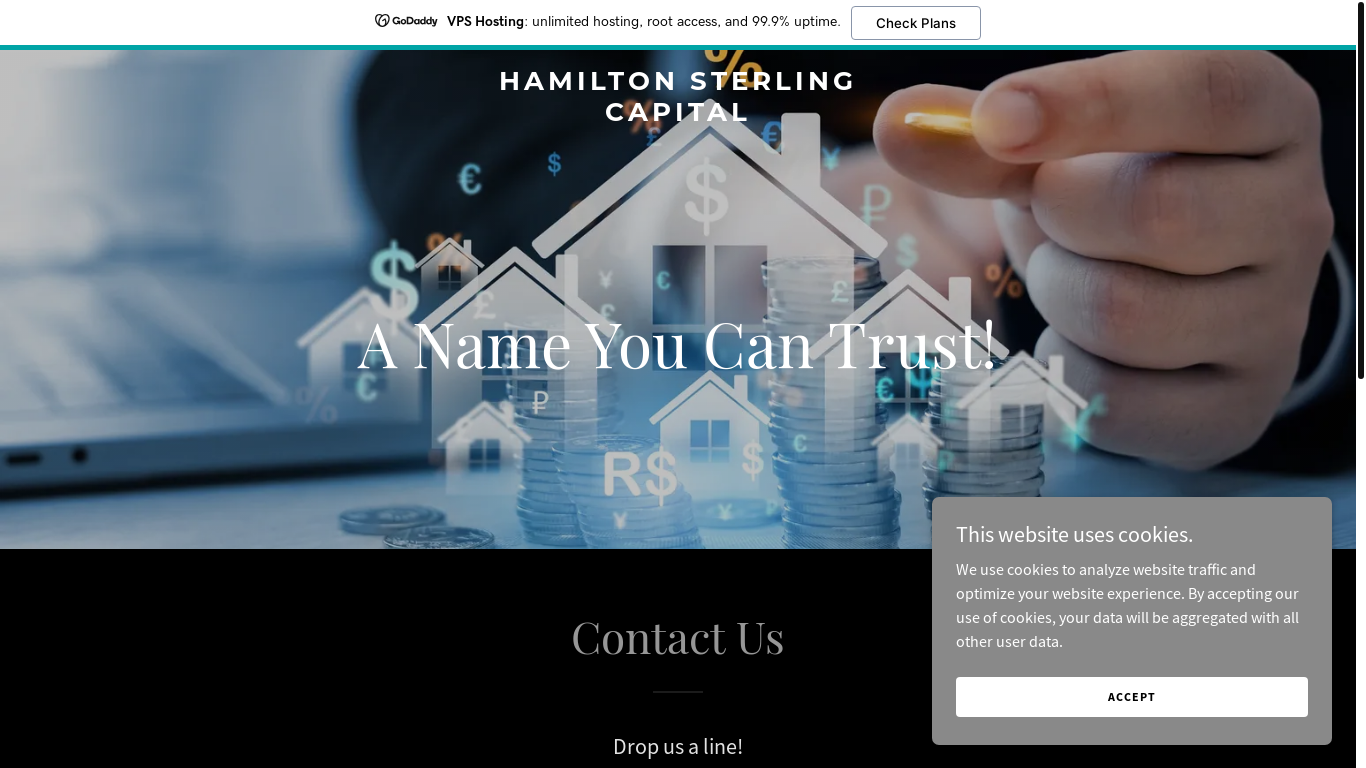 website screenshot of https://hamiltonsterlingcapital.com/