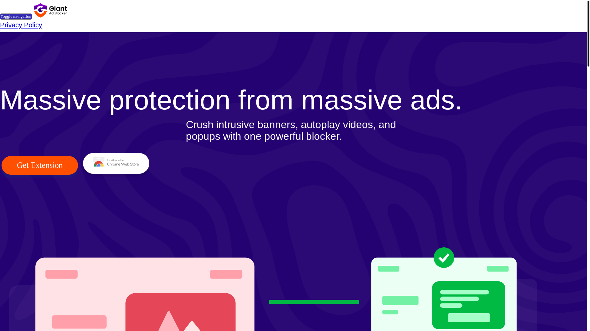 website screenshot of https://giantadblocker.app/