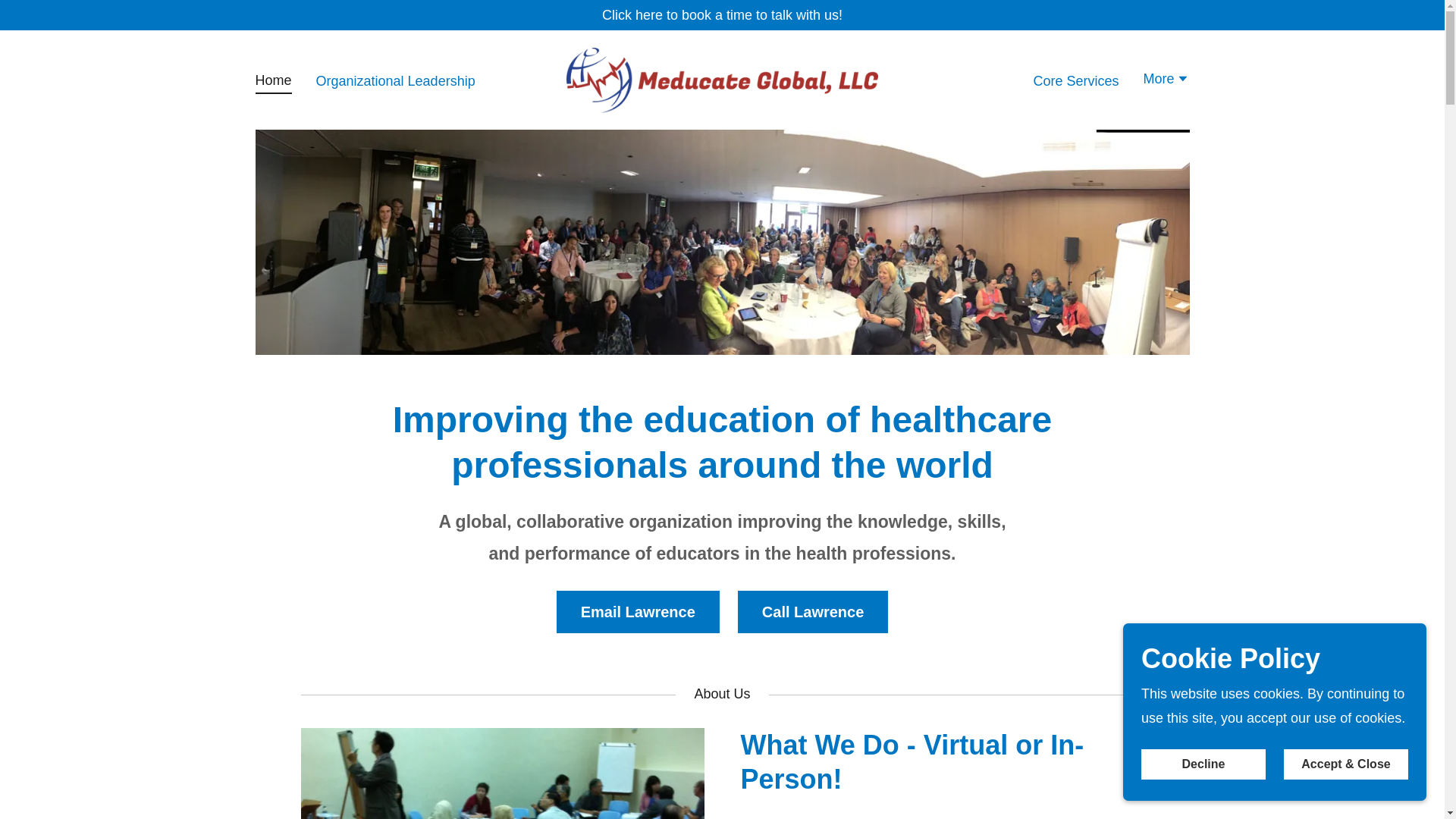 website screenshot of https://meducate.global/