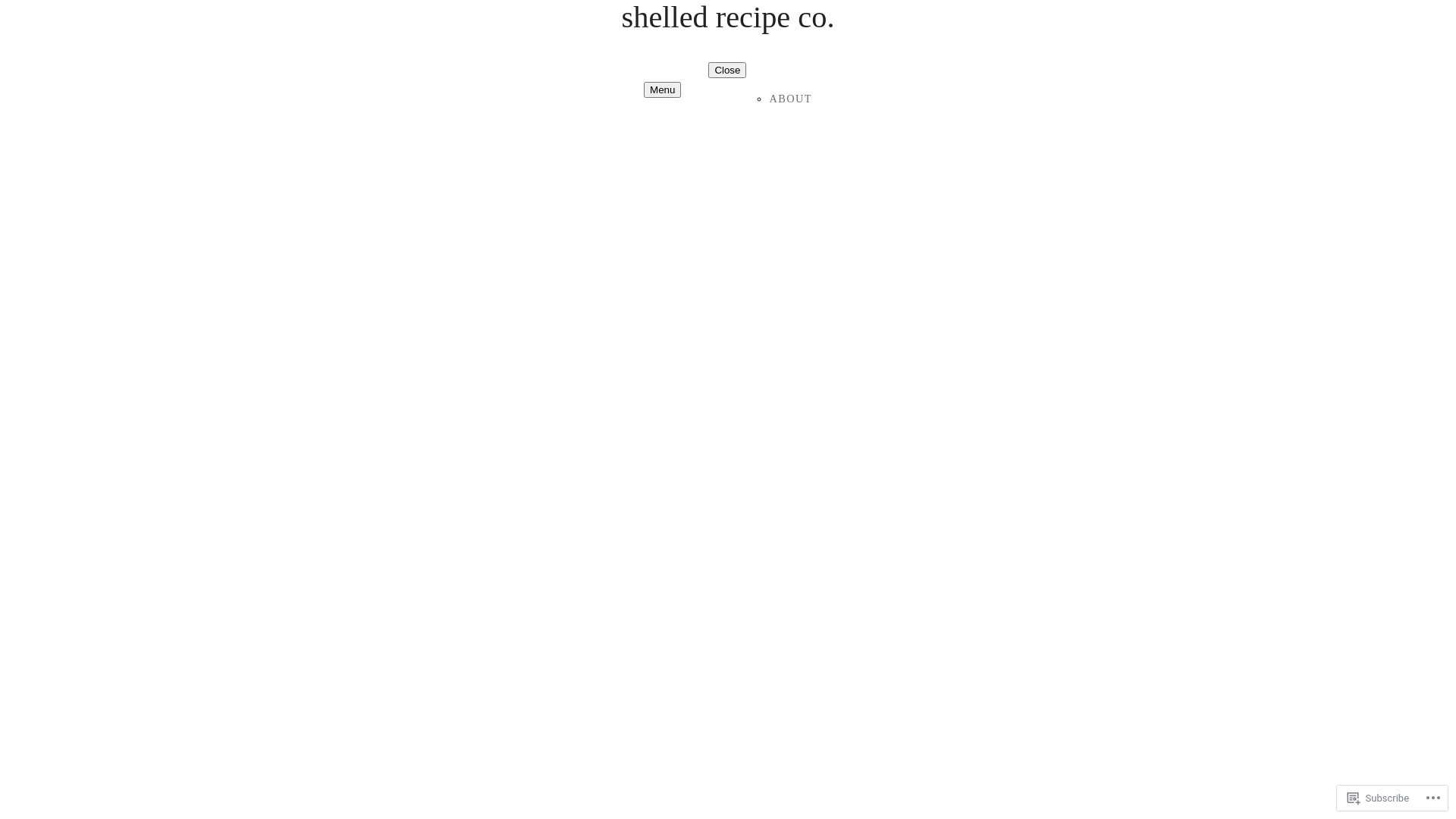 website screenshot of https://shelledrecipeco.com/